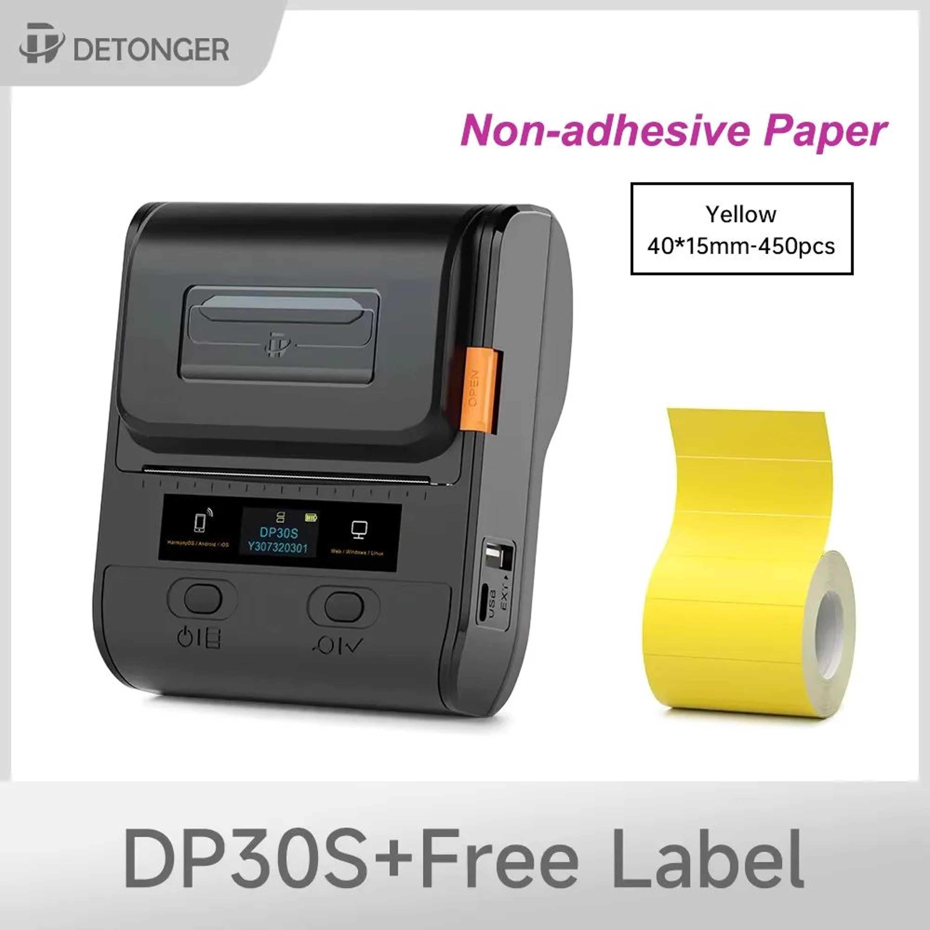 Portable Thermal Printer  DP30S Wireless Desktop Label Printer For Android IOS  Windows Business  O