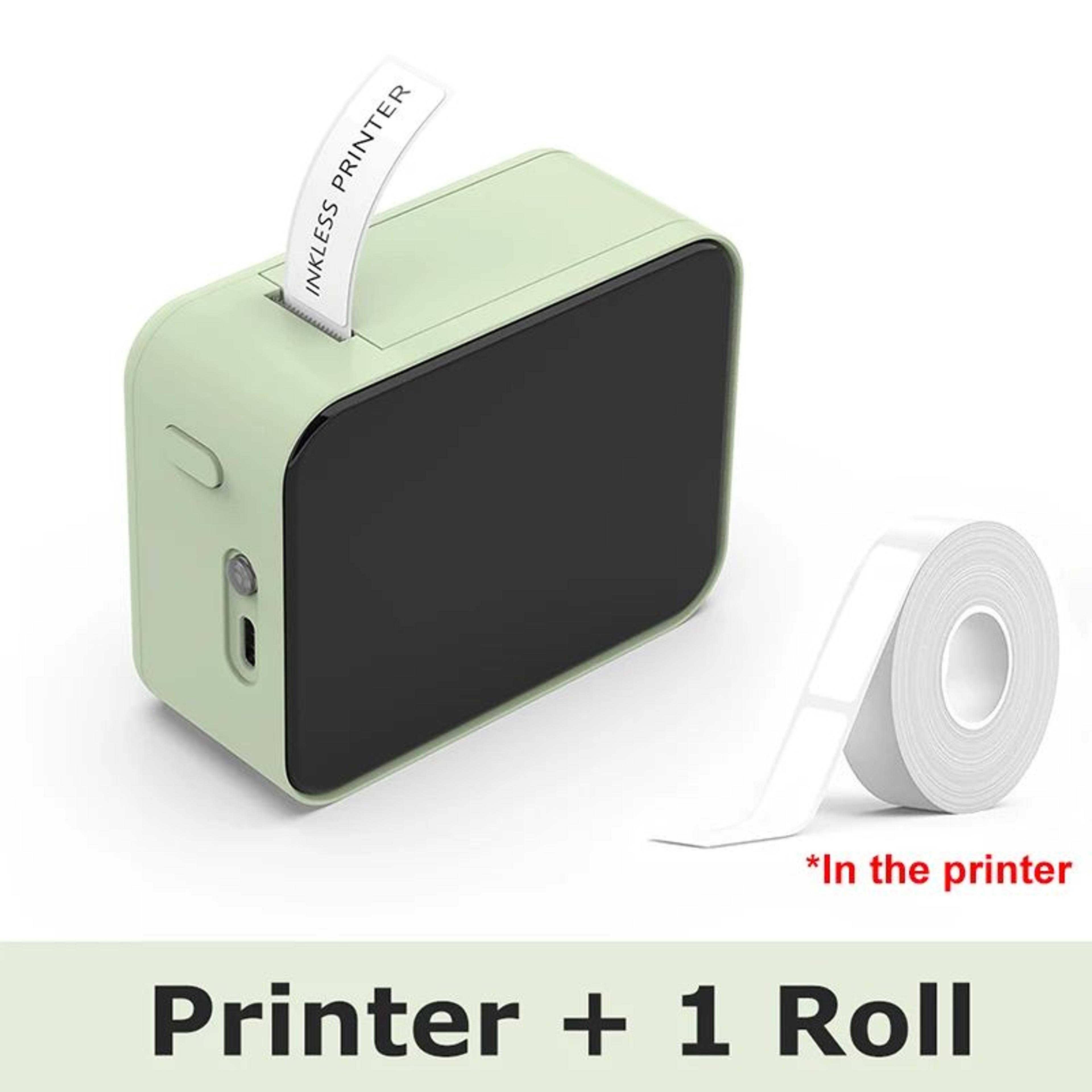 Portable Thermal Label Printer  P15 Bluetooth Inkless Sticker Maker With 160 Labels  Rechargeable B