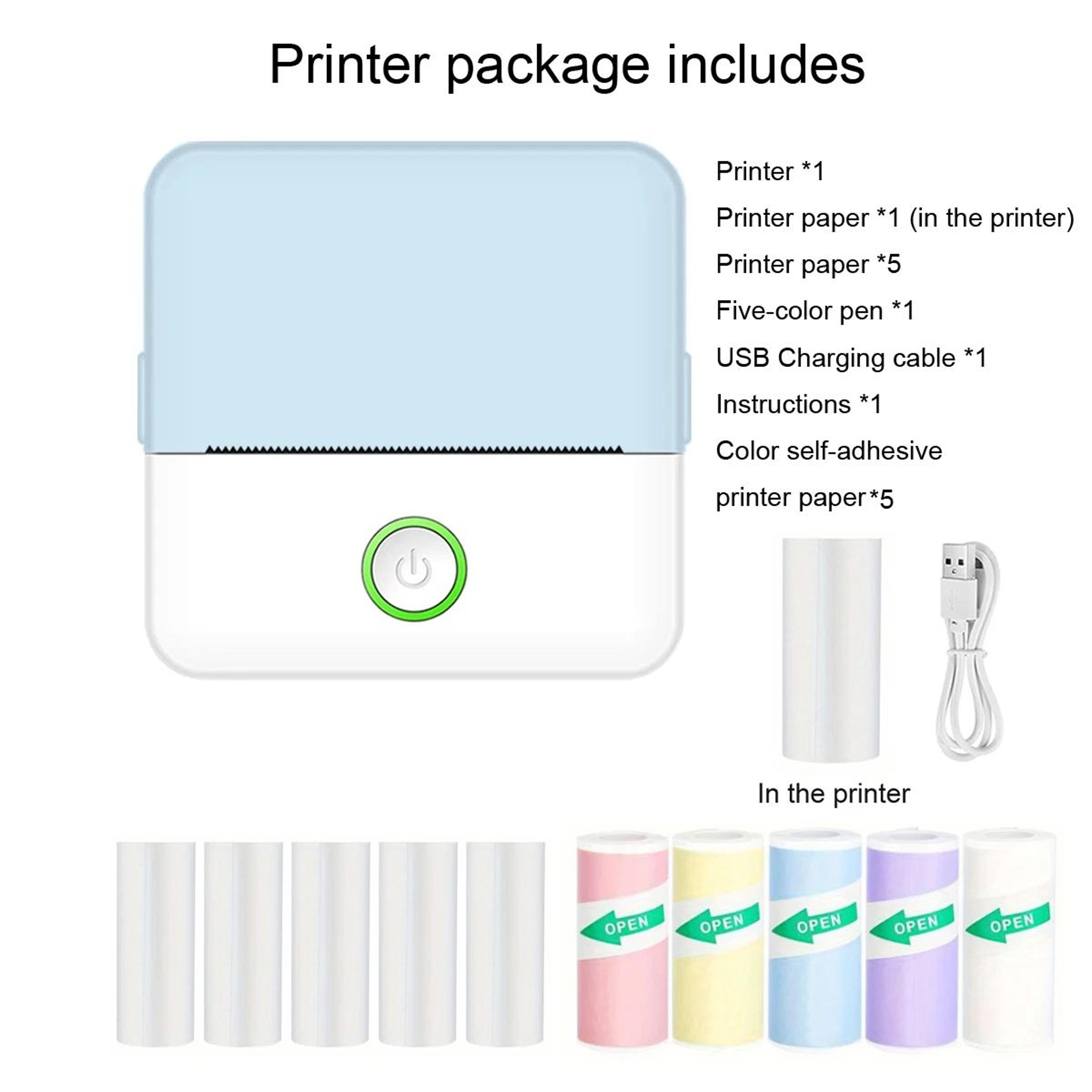 Mini Sticker Printer  Bluetooth Pocket Thermal Printer For Photos Journals Receipts  Notes Handy In 11
