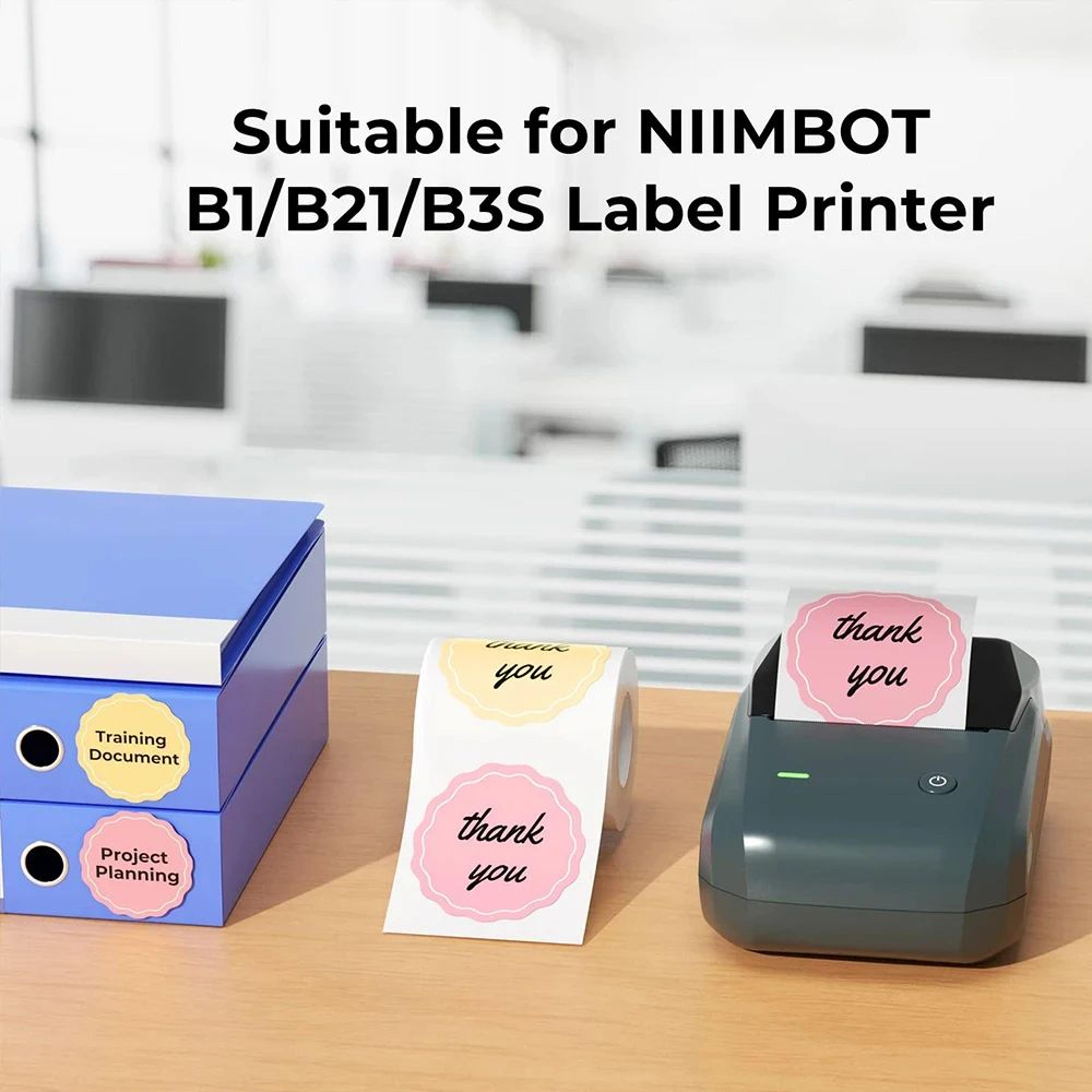 Round Thermal Label Stickers  Colorful Waterproof Adhesive Paper For B1 B21  B3S Printers Home  Bus 5