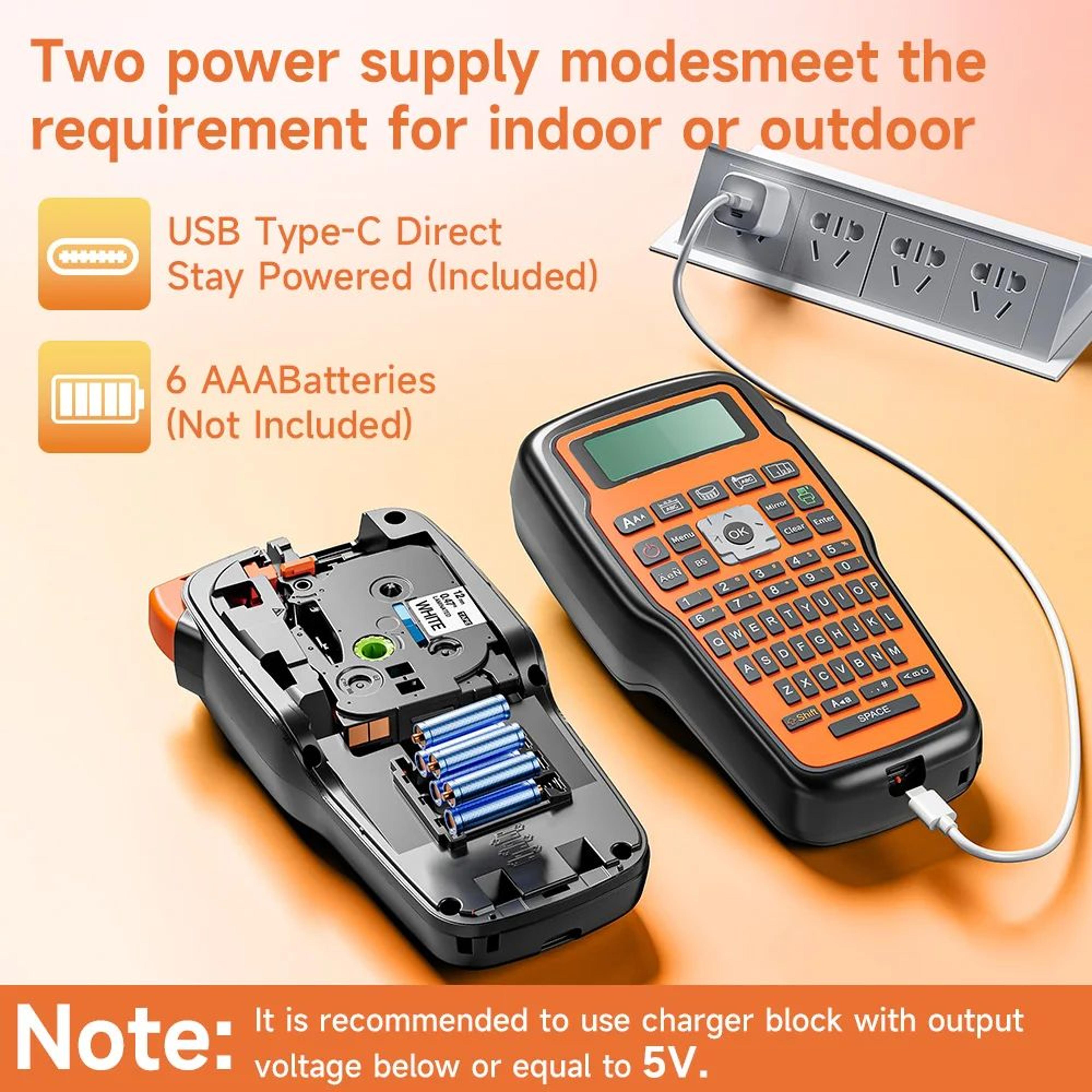 Industrial Label Maker  E1000 PRO Keyboard Printer For TZe Tape Cable Labels  HeatShrink Tubes With 2