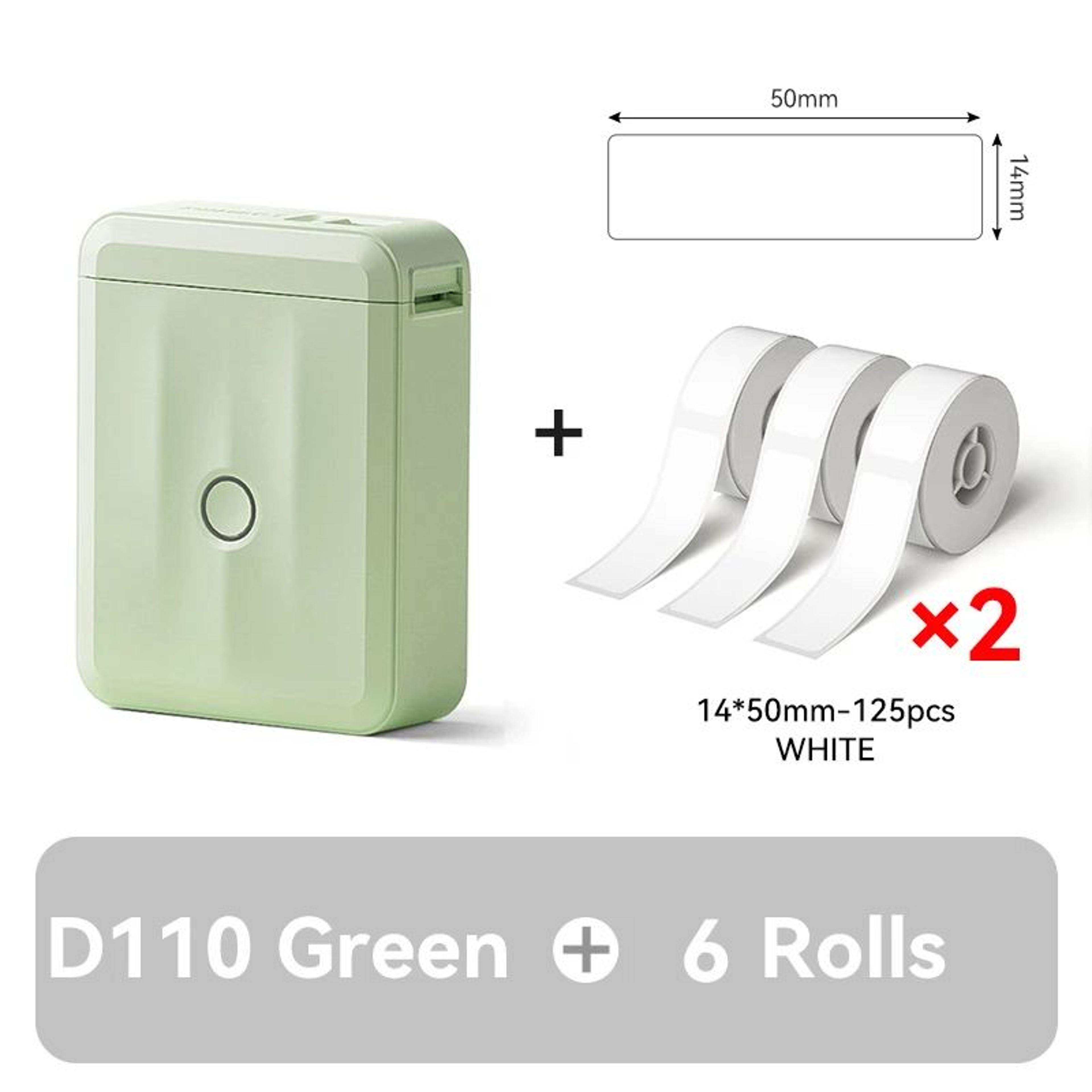 Mini Bluetooth Label Printer  D110 Inkless Pocket Sticker Maker With Auto Calibration For Home Stor