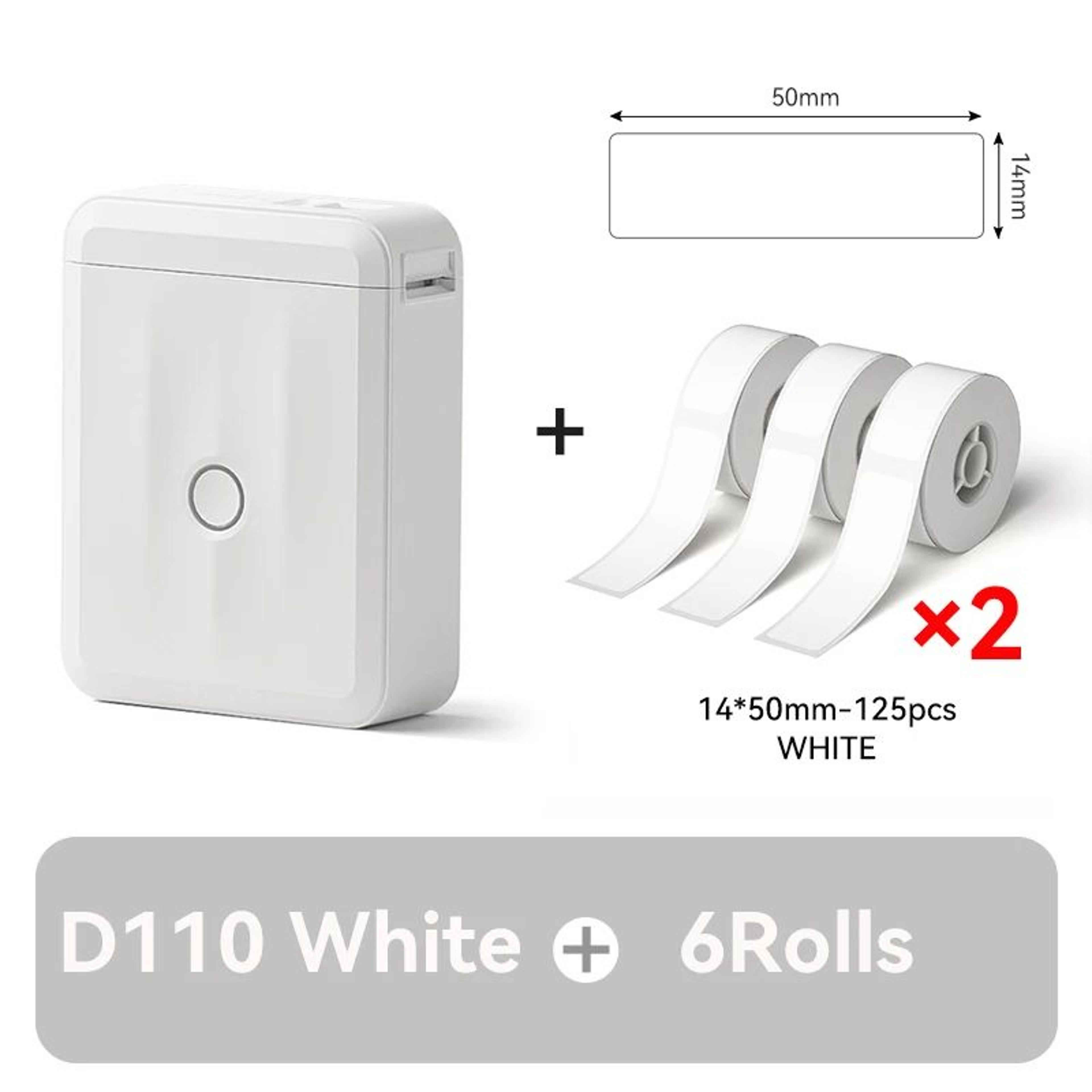 Mini Bluetooth Label Printer  D110 Inkless Pocket Sticker Maker With Auto Calibration For Home Stor