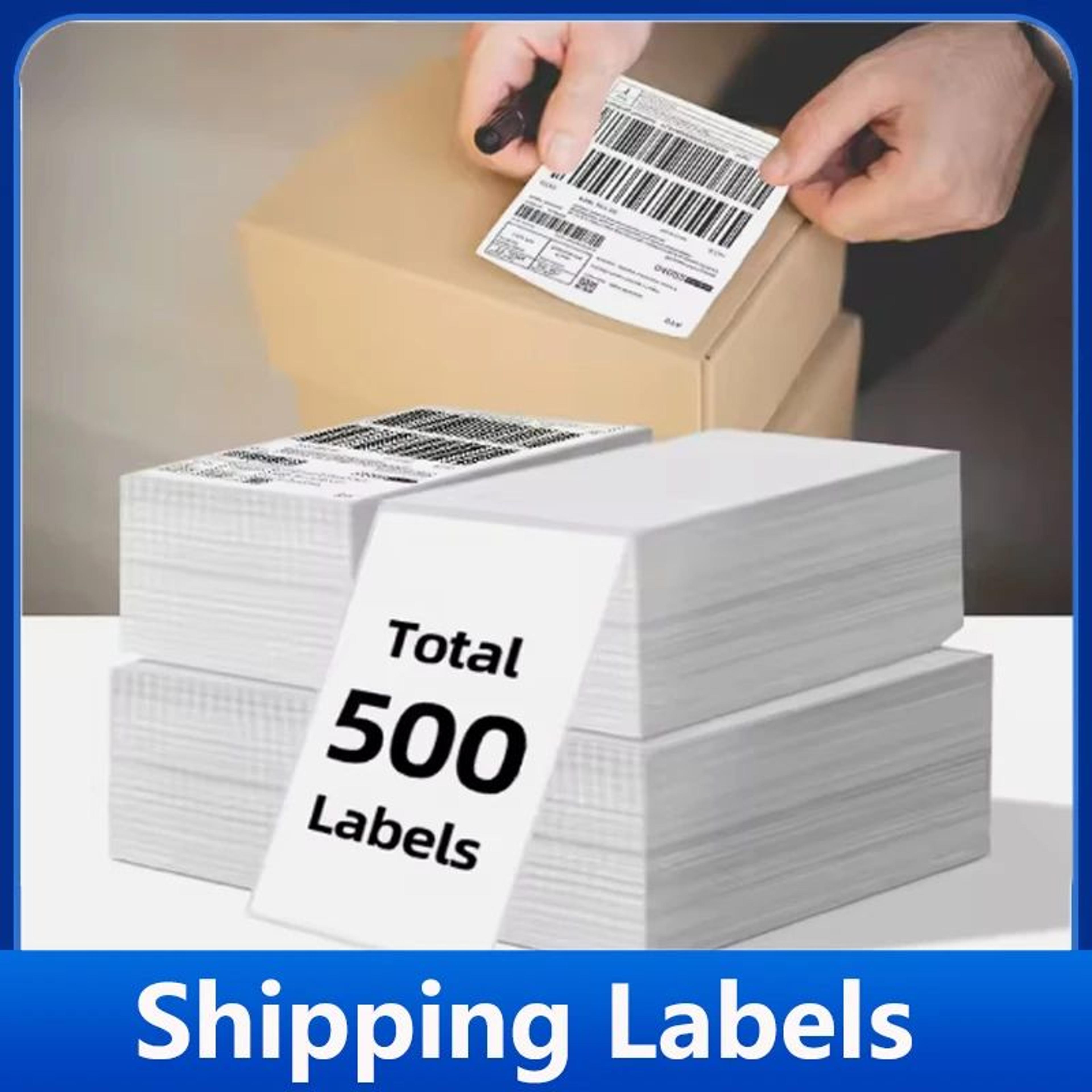 4x6 in thermal shipping labels – fanfold self-adhesive sticker paper, waterproof & oil-resistant for parcels & barcodes