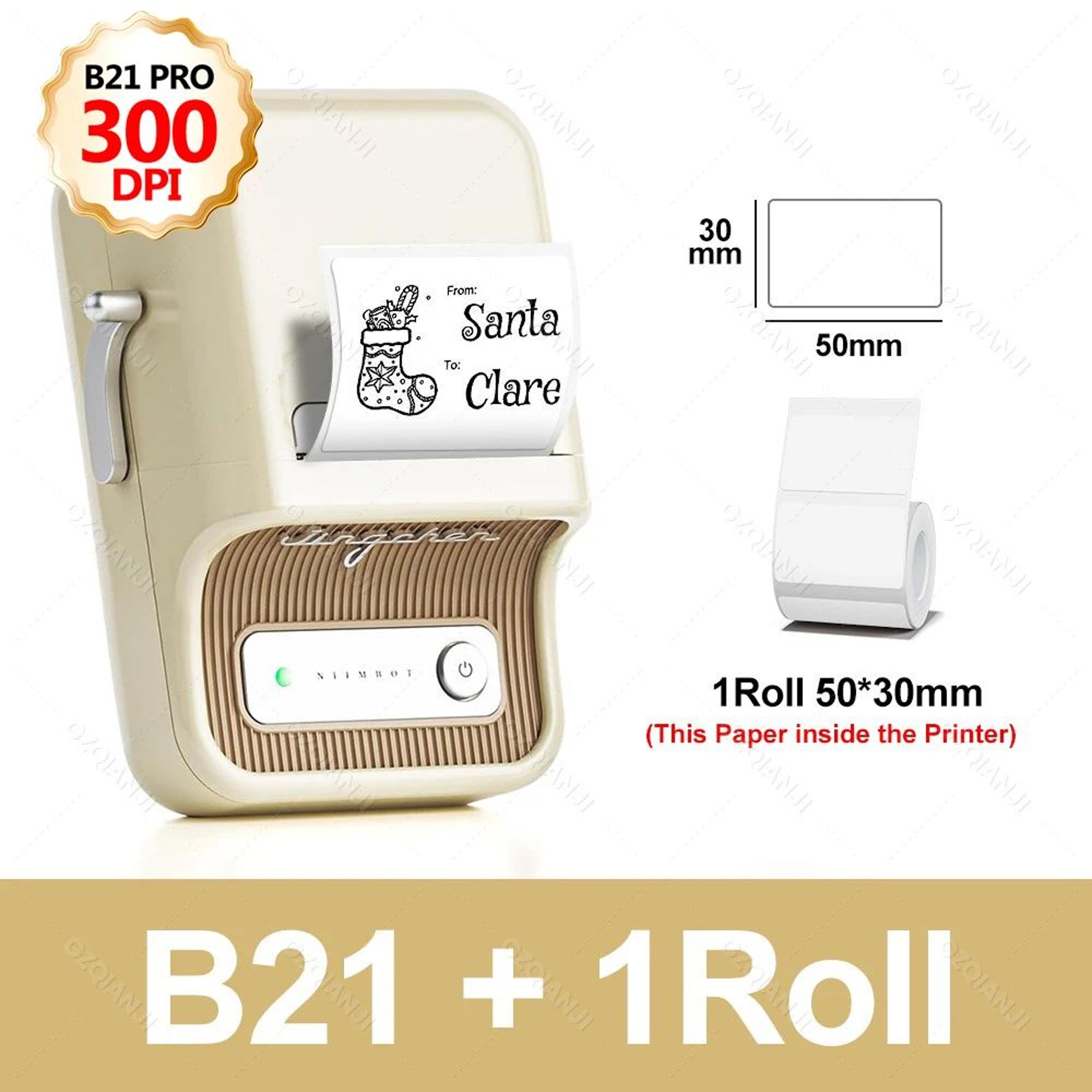 Wireless Label Printer  B21 Pro 300 DPI Red  Black Thermal Printing With Bluetooth  USB For Shop Ta 9