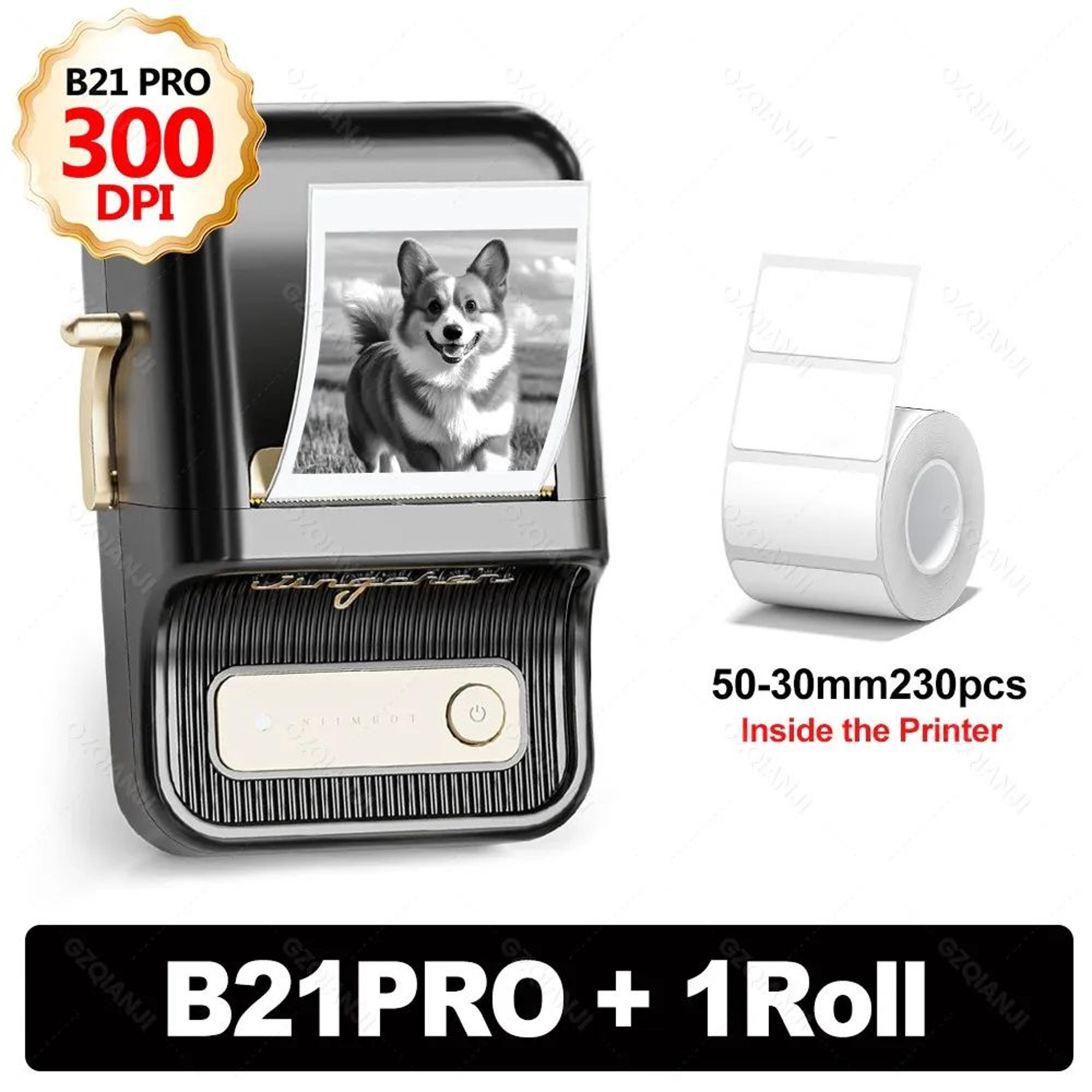 Wireless Label Printer  B21 Pro 300 DPI Red  Black Thermal Printing With Bluetooth  USB For Shop Ta 10