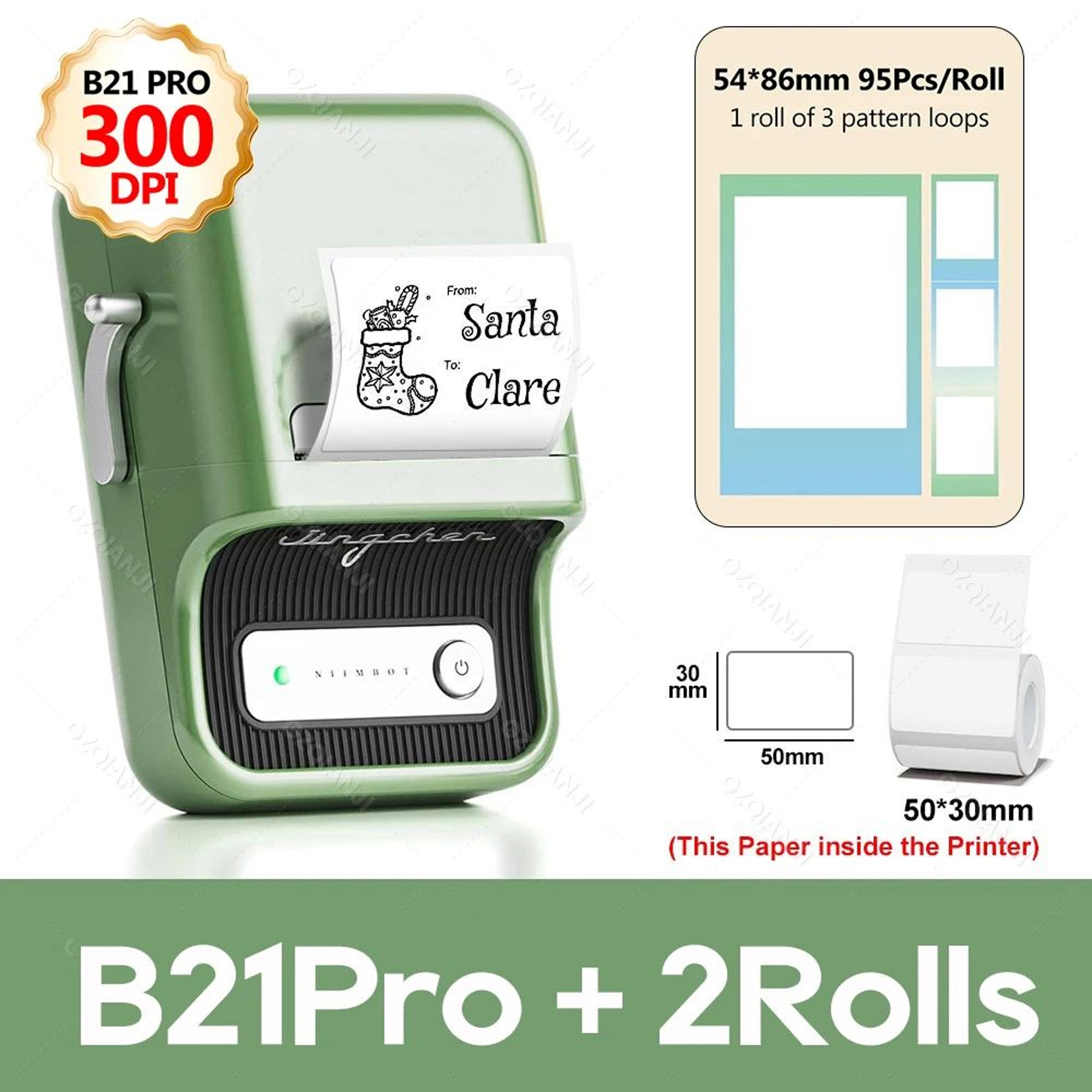 Wireless Label Printer  B21 Pro 300 DPI Red  Black Thermal Printing With Bluetooth  USB For Shop Ta 17