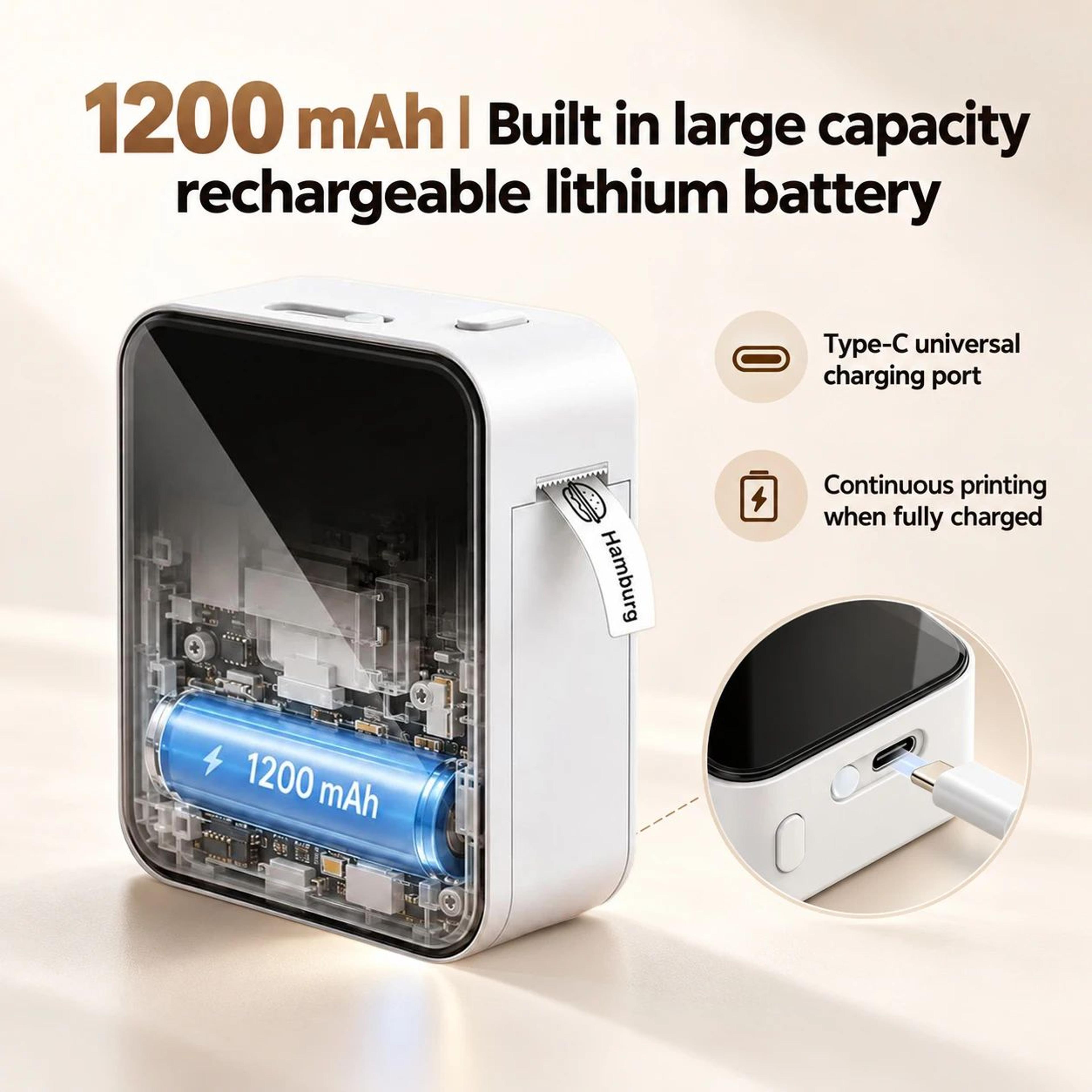 Portable Label Printer  P15 Bluetooth Inkless Sticker Maker For Home Storage Flower Shop Price Tags 7
