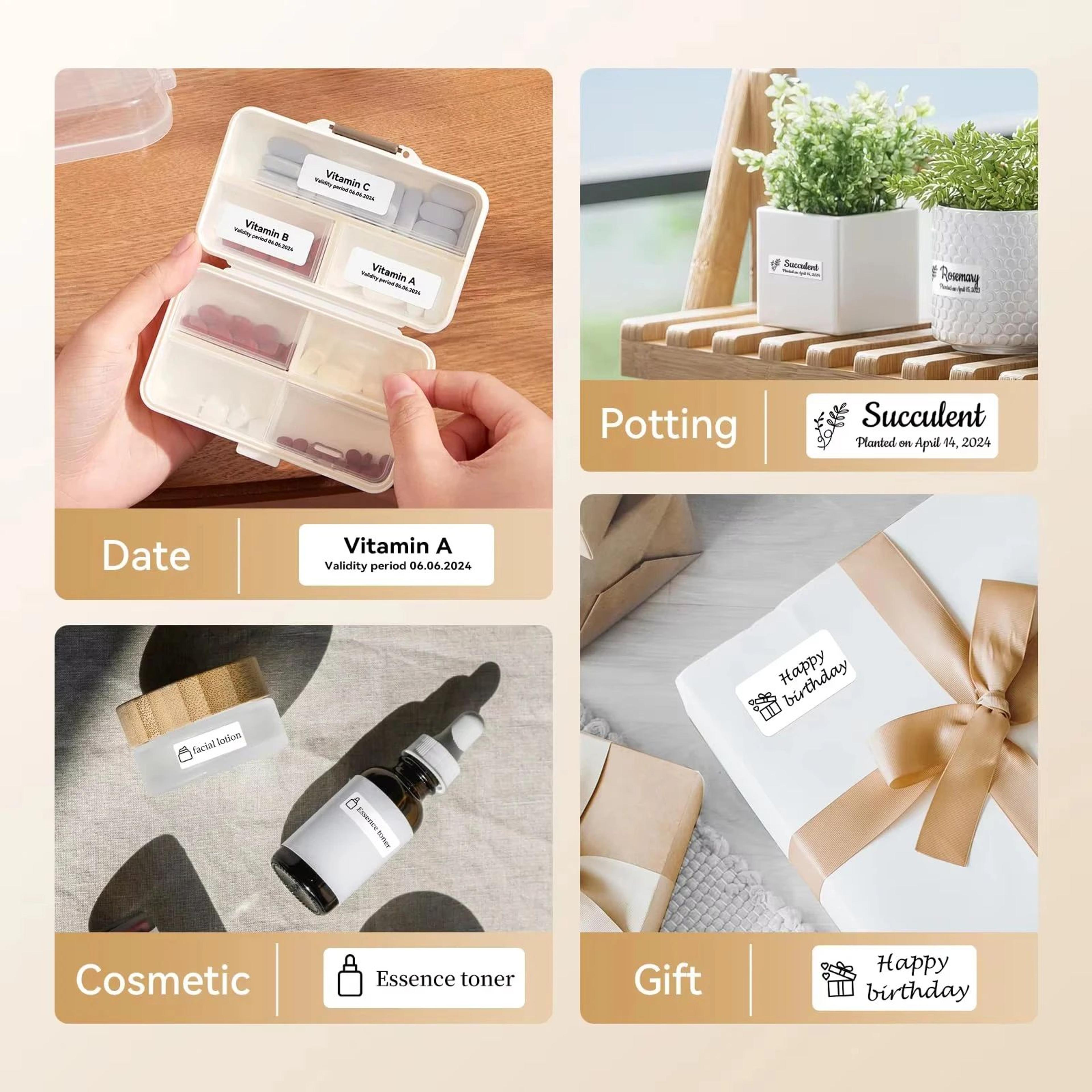 Thermal Label Refill  White Stickers For B1 B21  B3S Label Printers Ideal For Holiday Gift Tags  Ho