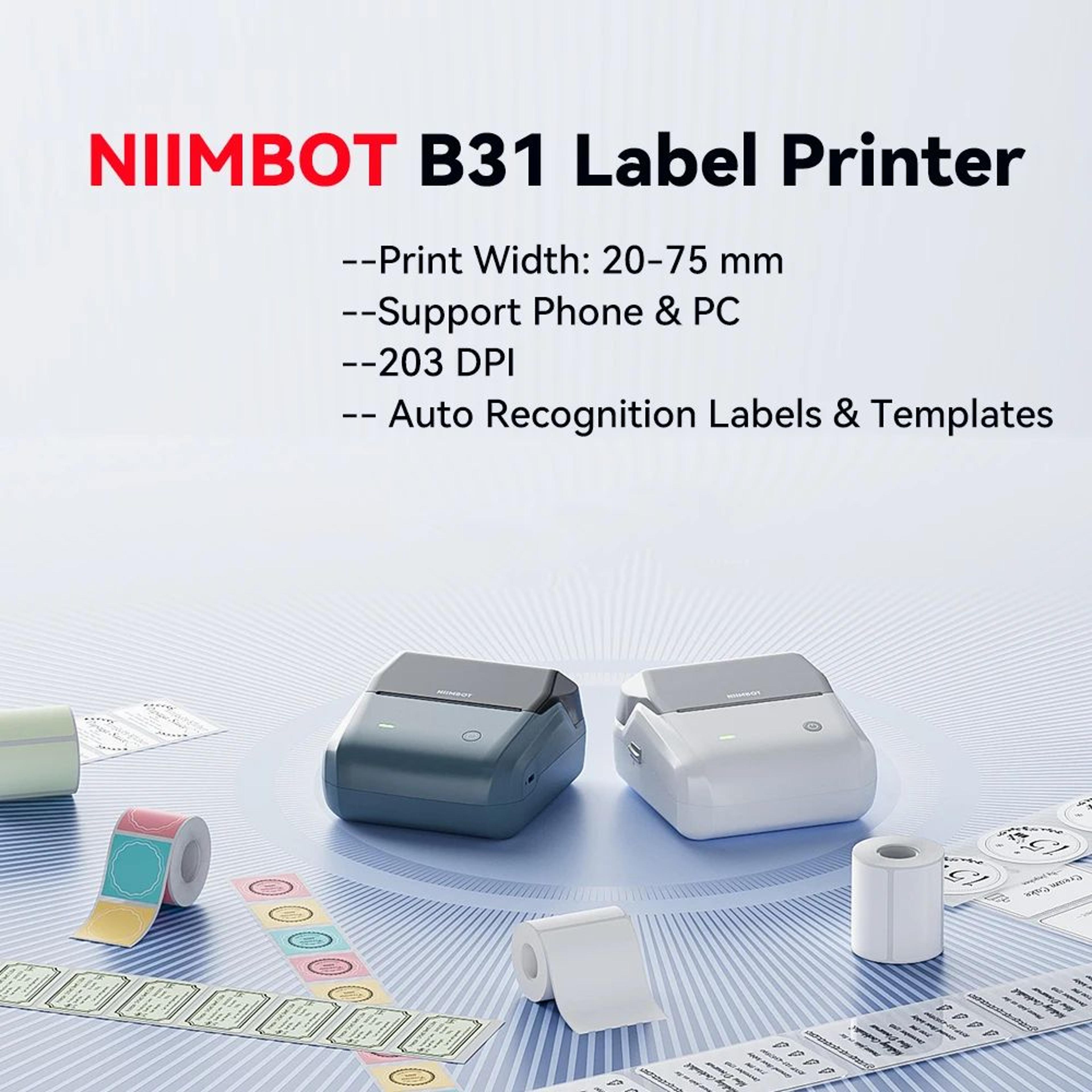 Thermal Label Printer  B31 Bluetooth Sticker Maker For Business Barcodes Clothing Jewelry  Home Off 6