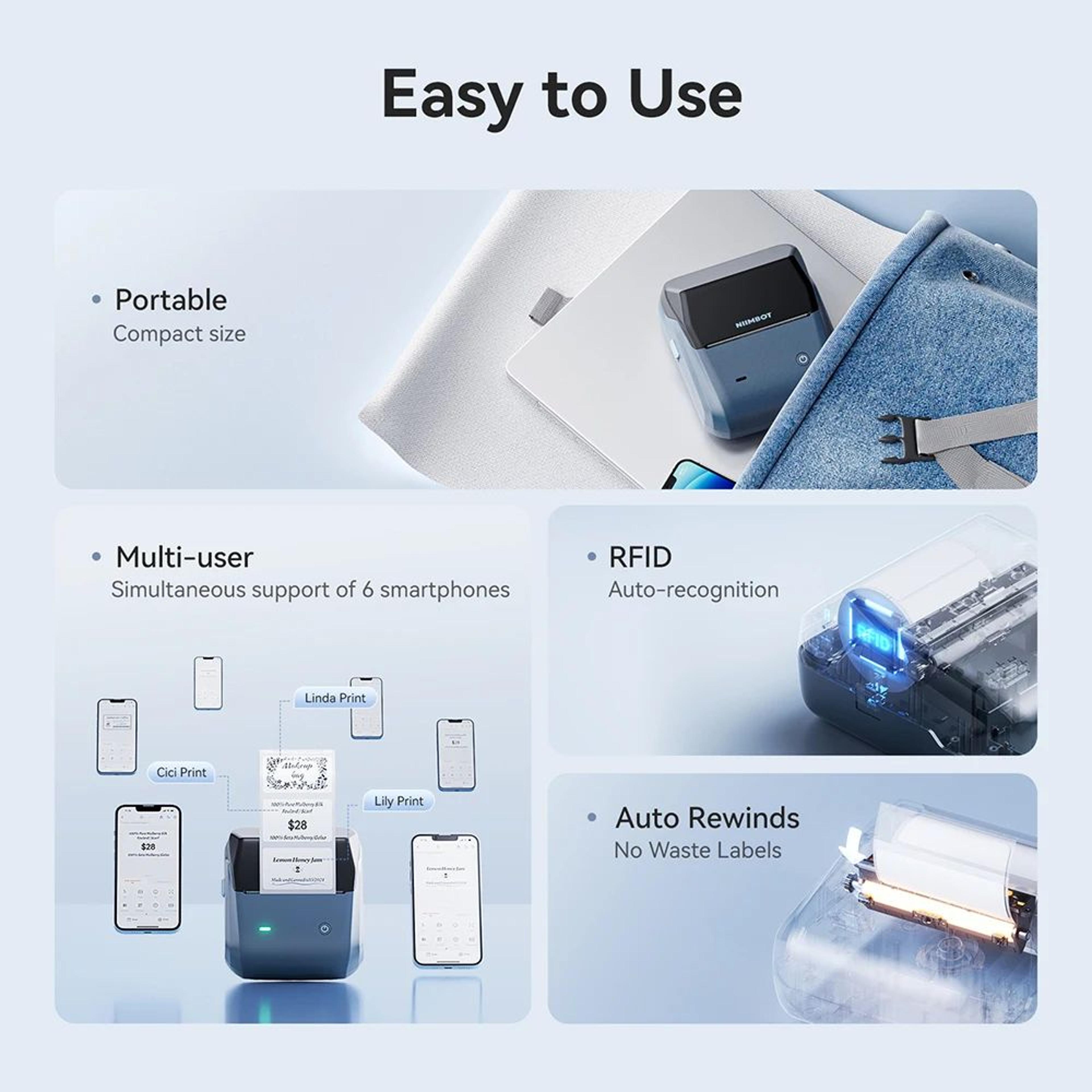 Thermal Label Printer  B31 Bluetooth Sticker Maker For Business Barcodes Clothing Jewelry  Home Off 8