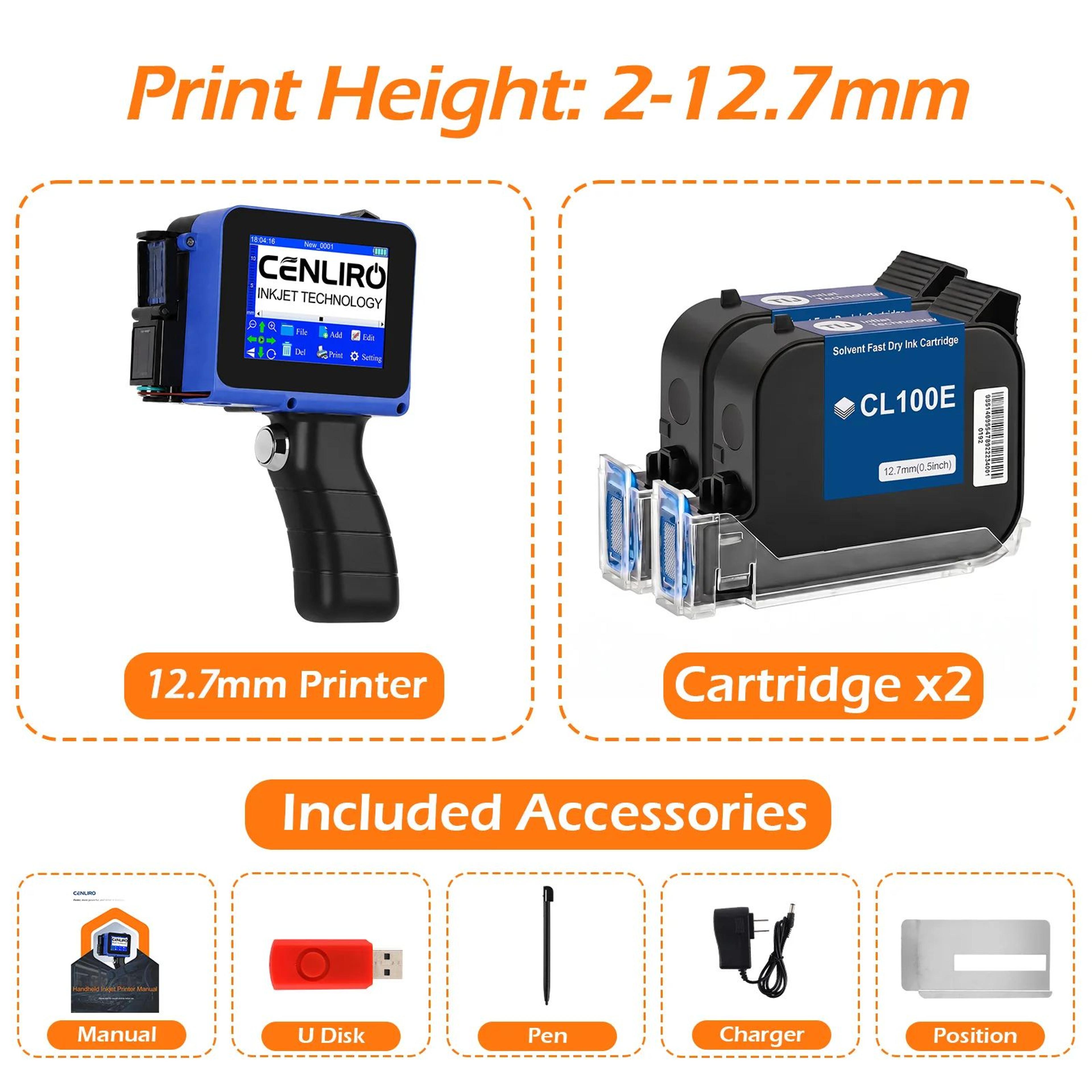 Handheld Inkjet Printer  CL05P Detachable TIJ Coder For QR Codes Barcodes Batch Numbers Expiry Date