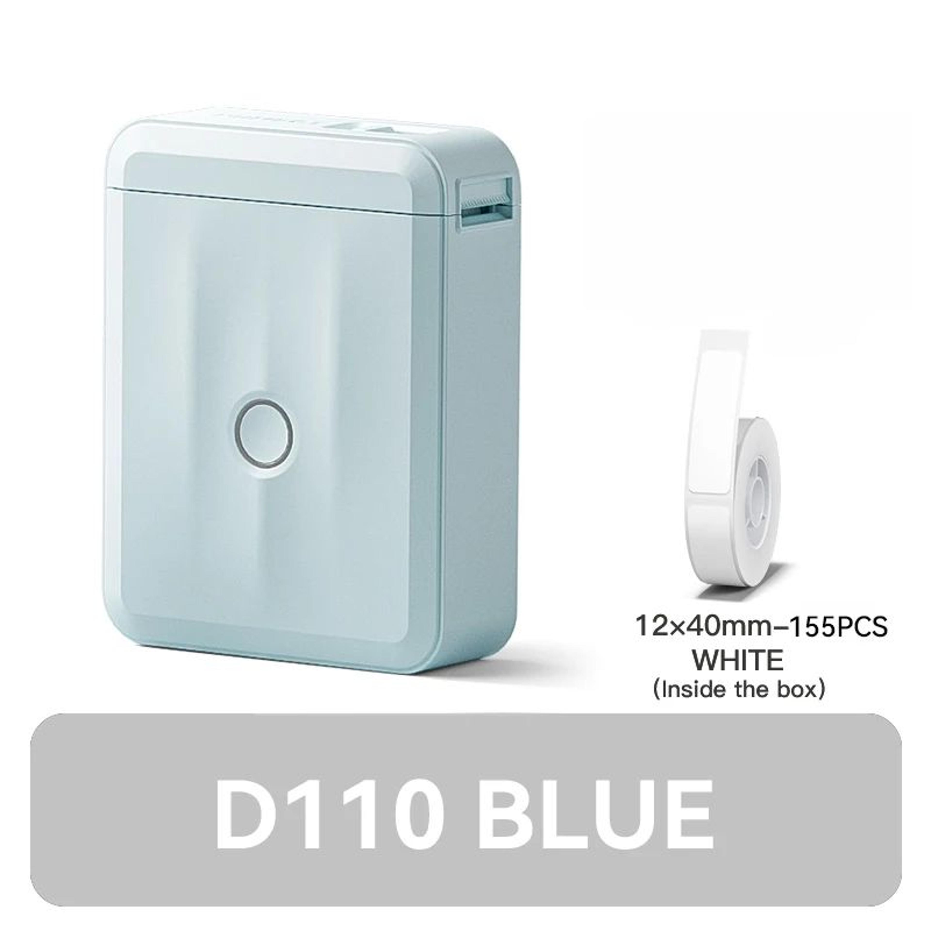 Mini Label Printer  D110 Bluetooth Thermal Sticker Maker With White Label Roll For Home Storage Sch