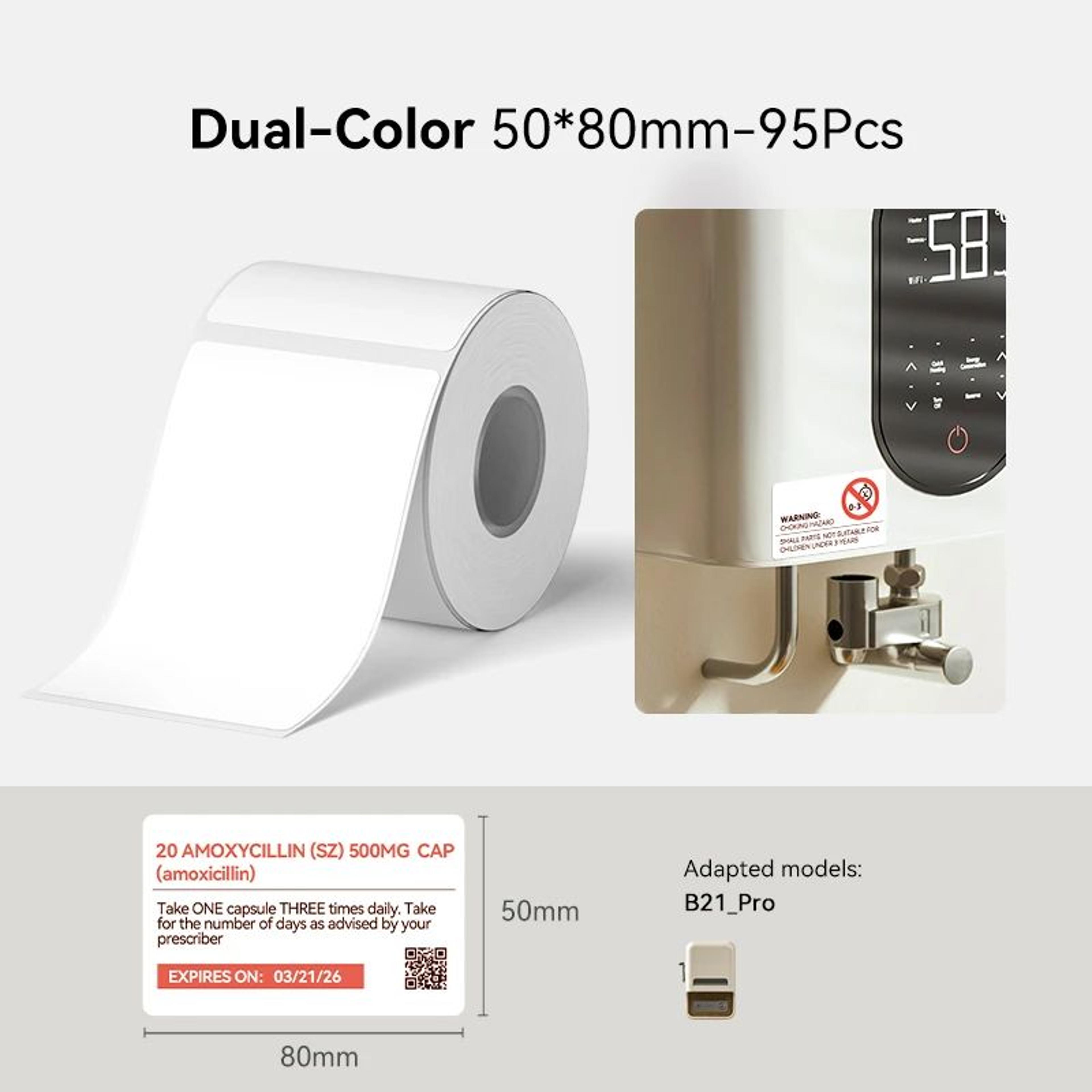 Wireless Label Printer  B1 Pro 300 DPI Red  Black Thermal Sticker Maker For Android IOS  PC Home An 10