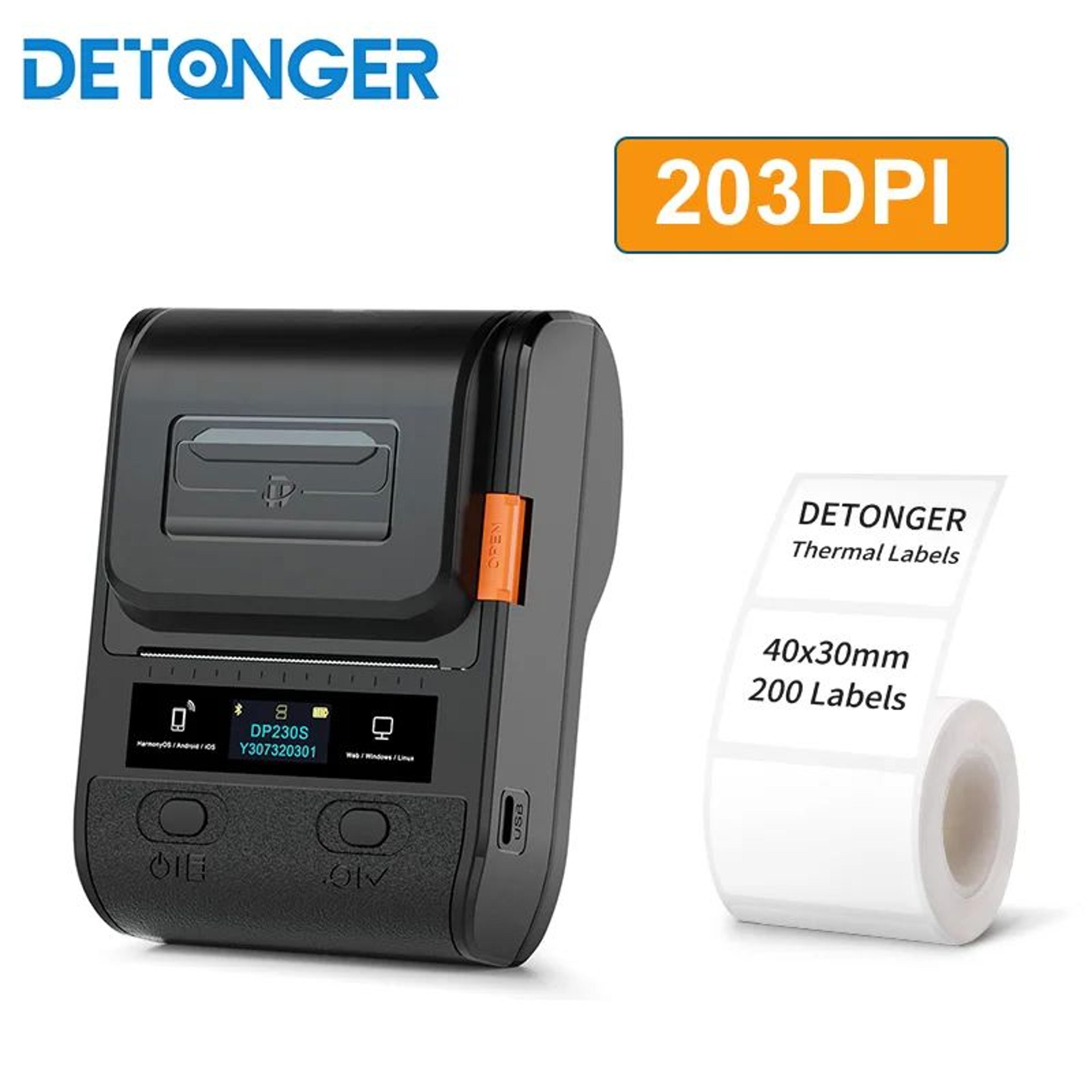 Wireless Label Printer  DP230SDP30S 300 DPI Bluetooth Barcode Maker With WePrint For Android IOS  W