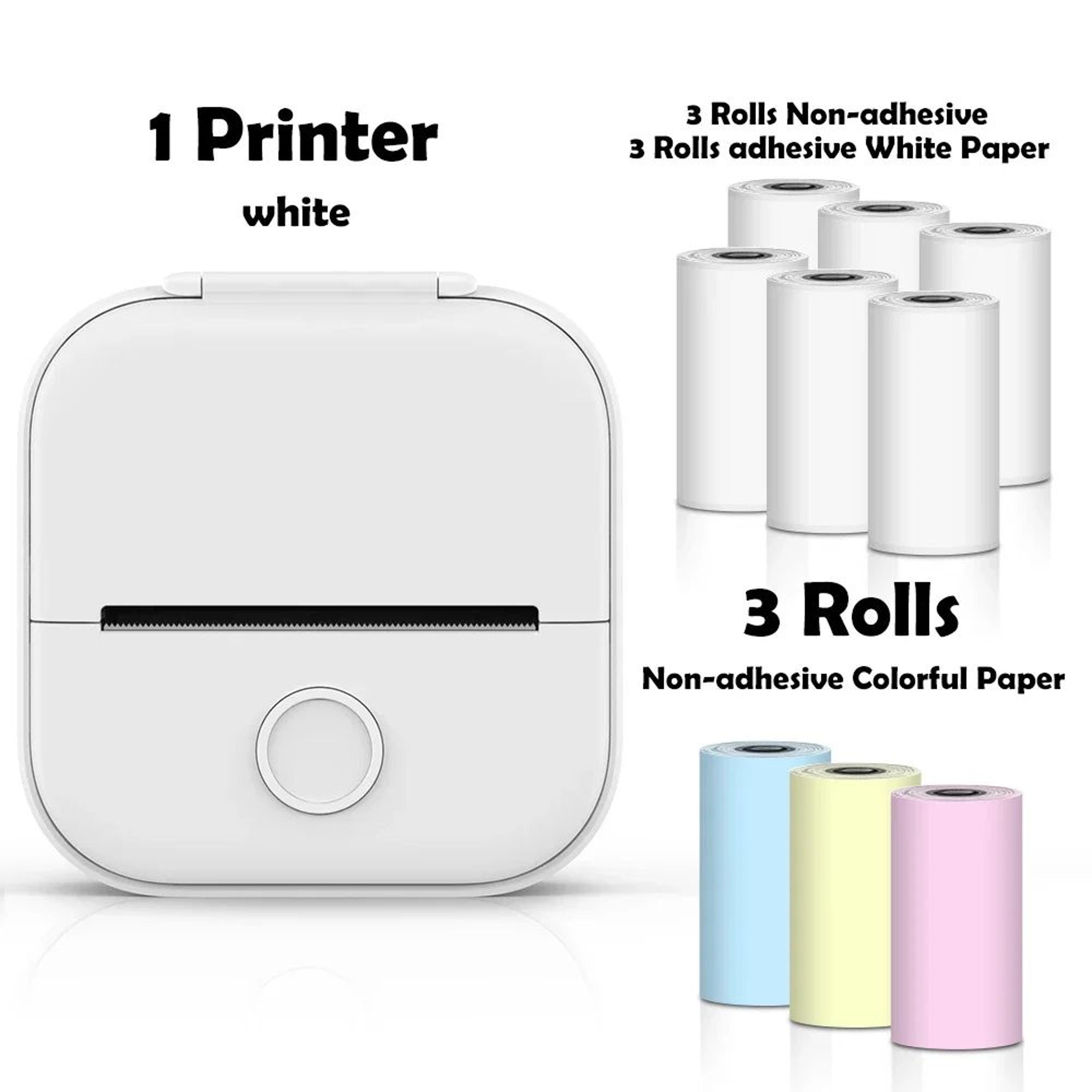 Mini Sticker Printer  T02 Bluetooth Inkless Photo  Note Printing For IOS Android DIY Journals And S