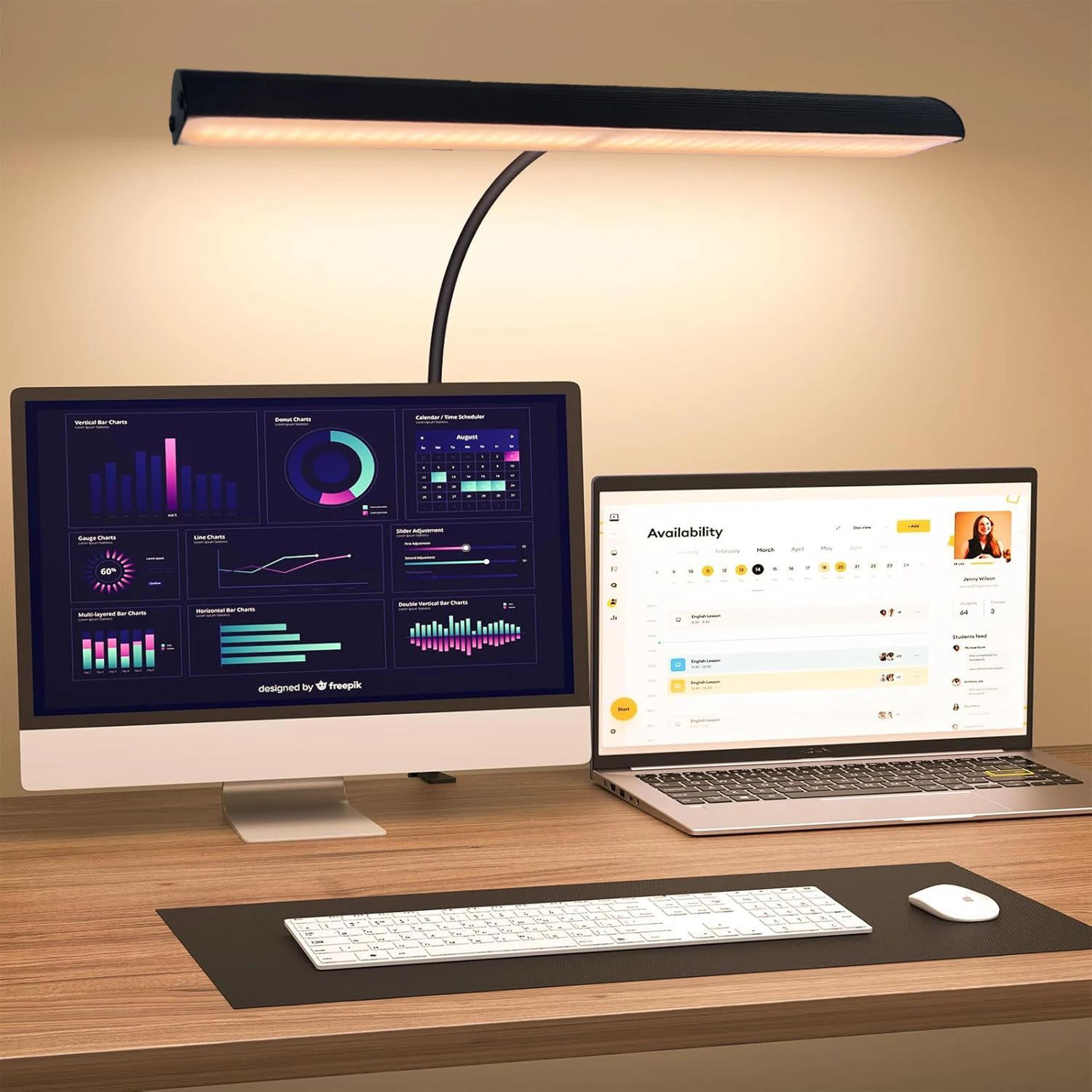 led desk lamp with clamp – usb architect task light with 30 lighting modes and flexible gooseneck for home office work