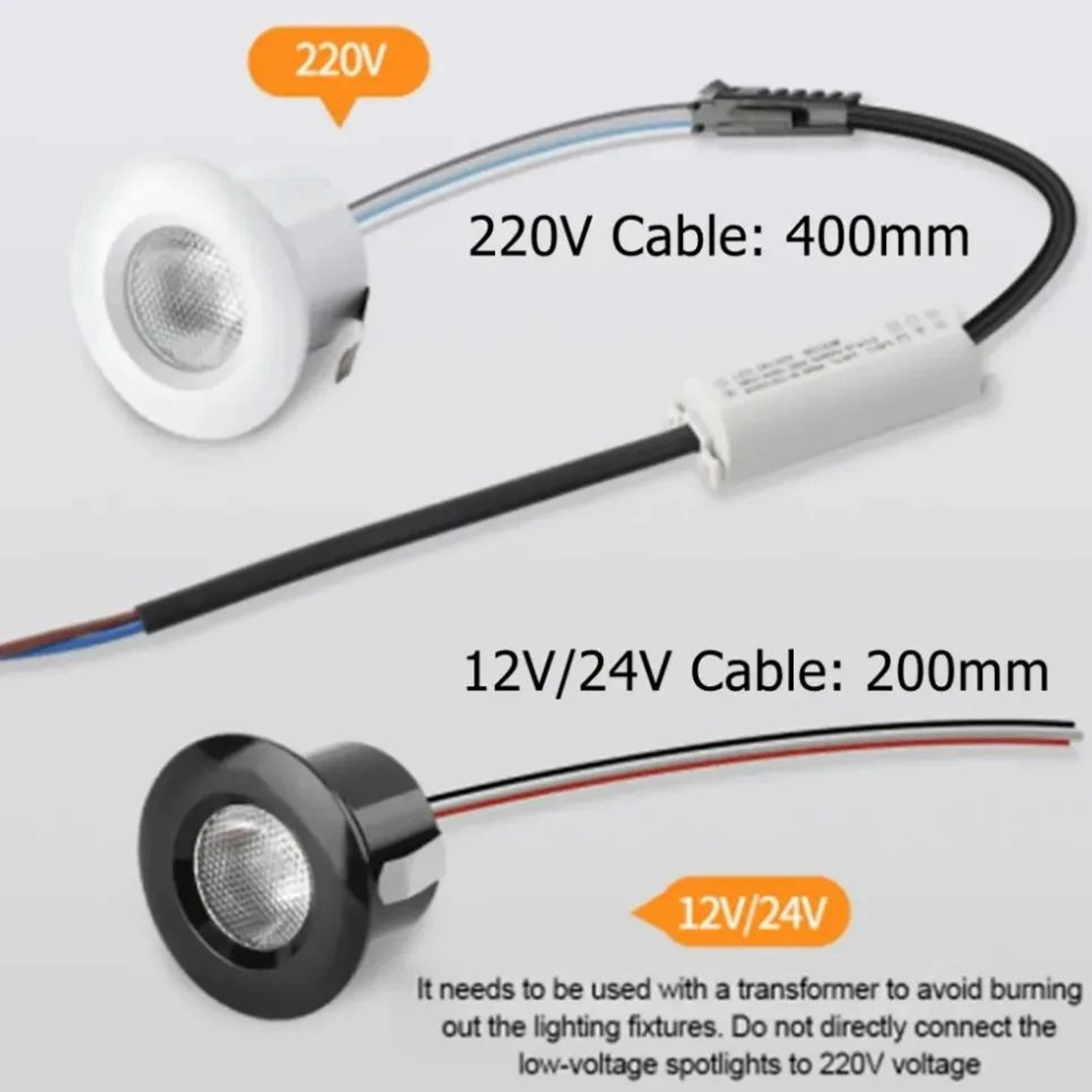 3w recessed led spotlight – cabinet downlight with driver for jewelry displays, bookcases, wine cabinets and ceilings