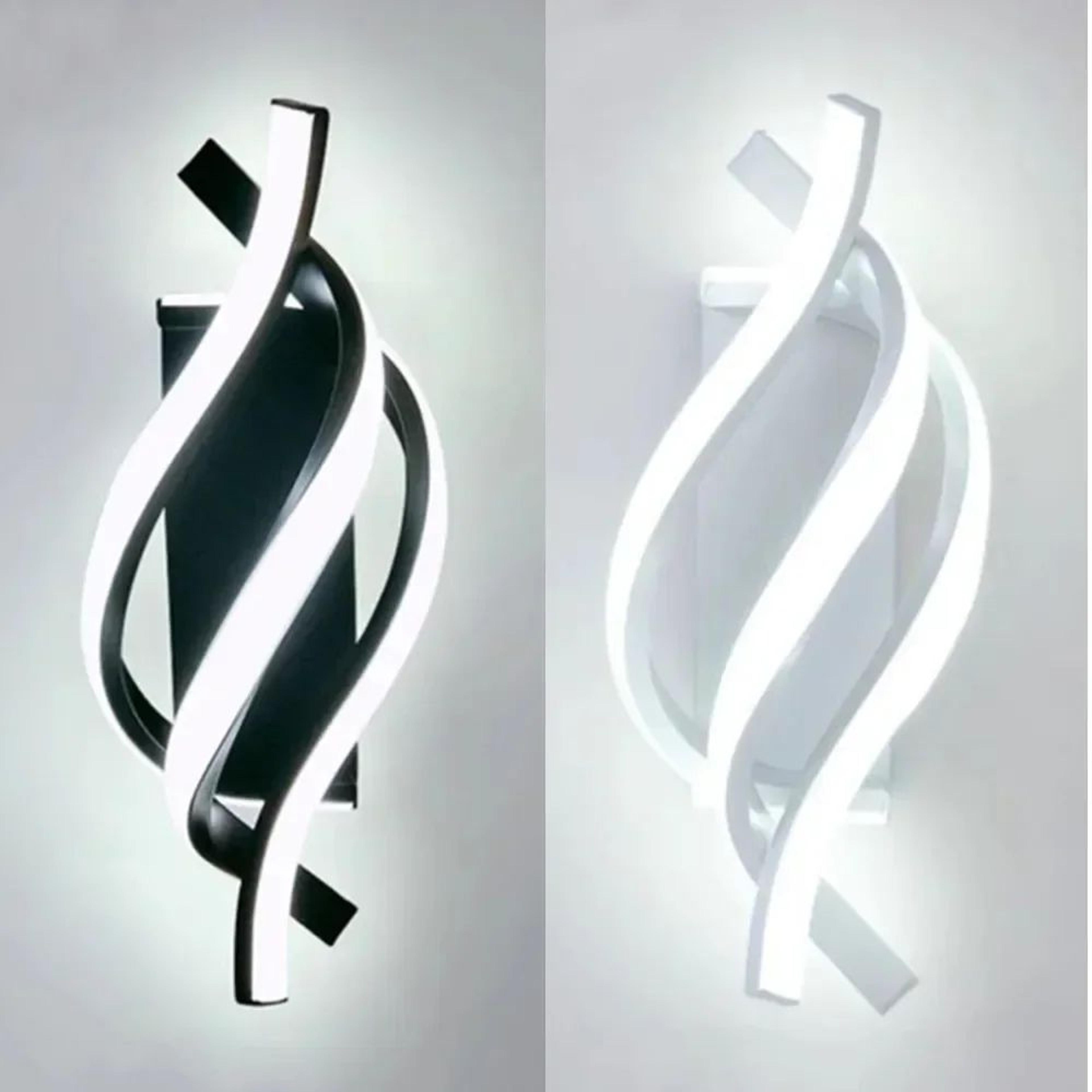 modern led wall lamp – three curved line accent light in black or white for living room, bedroom headboard and hallway