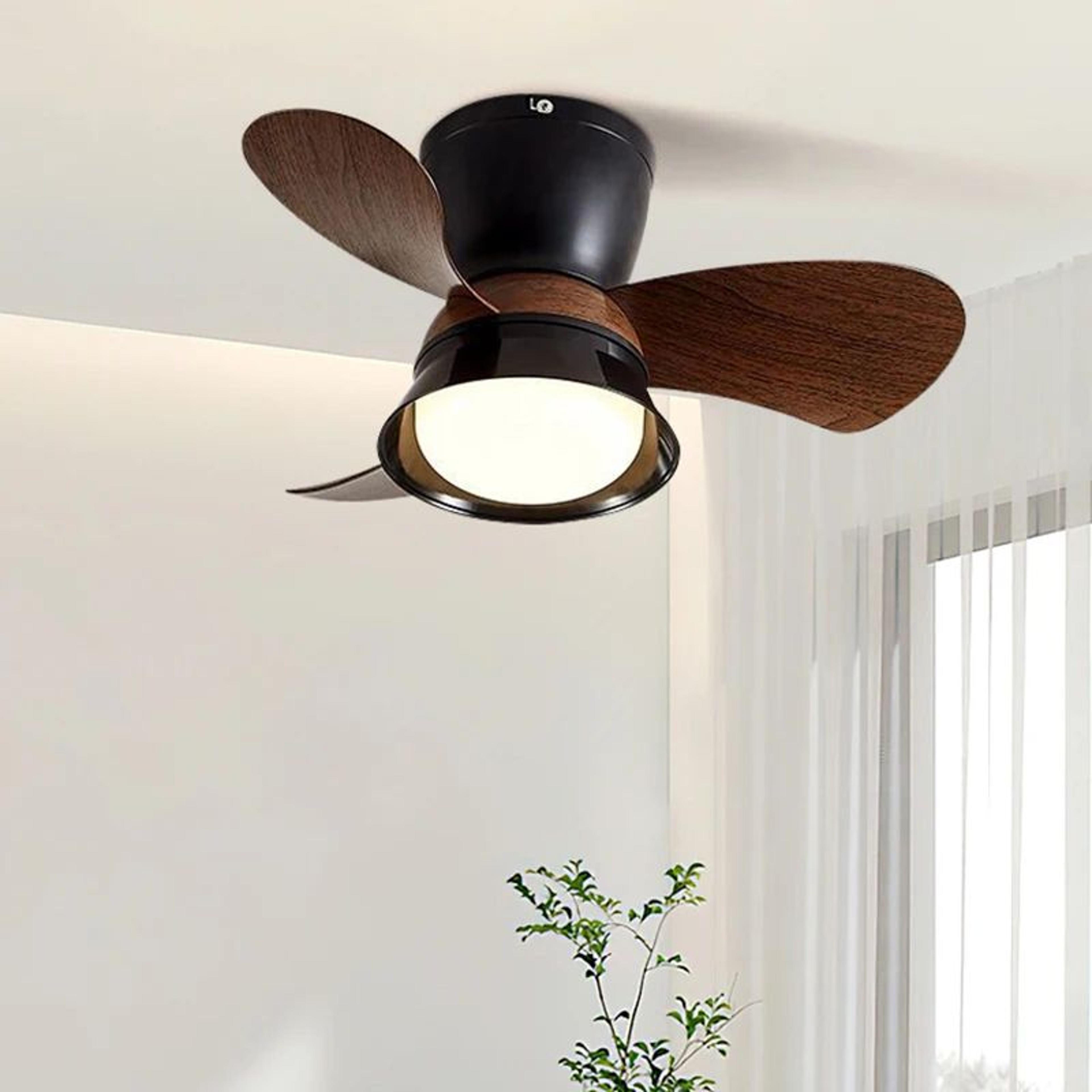 ceiling fan with led lights – remote control 3 speed reversible fan with dimmable lighting for bedroom and living room
