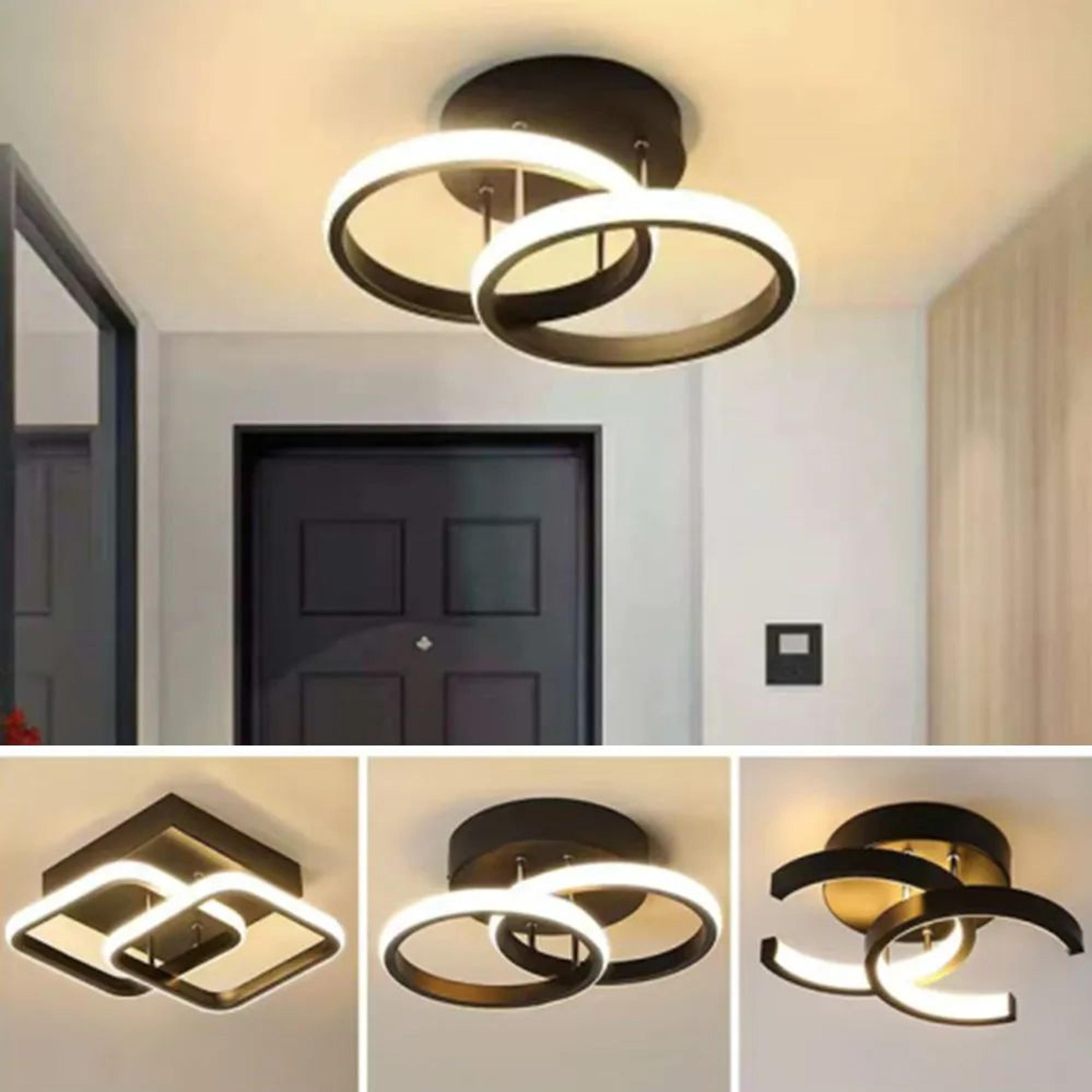 25w led ceiling light – modern minimalist 3 color surface mounted lamp in black or white for bedroom, hallway & aisle