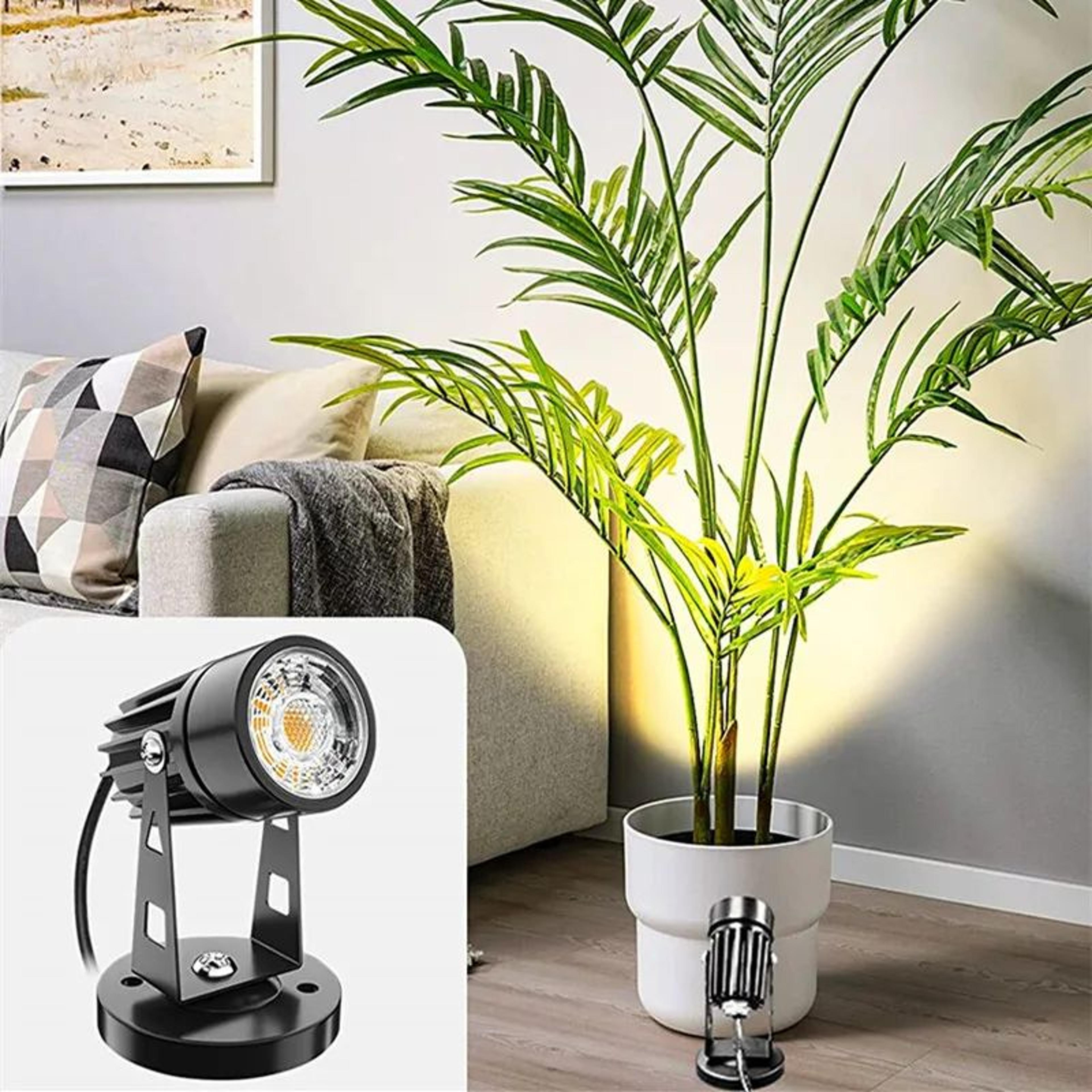 indoor led accent spotlight – dimmable uplight with timer, 3 color modes and 270 degree head for plants, art and decor