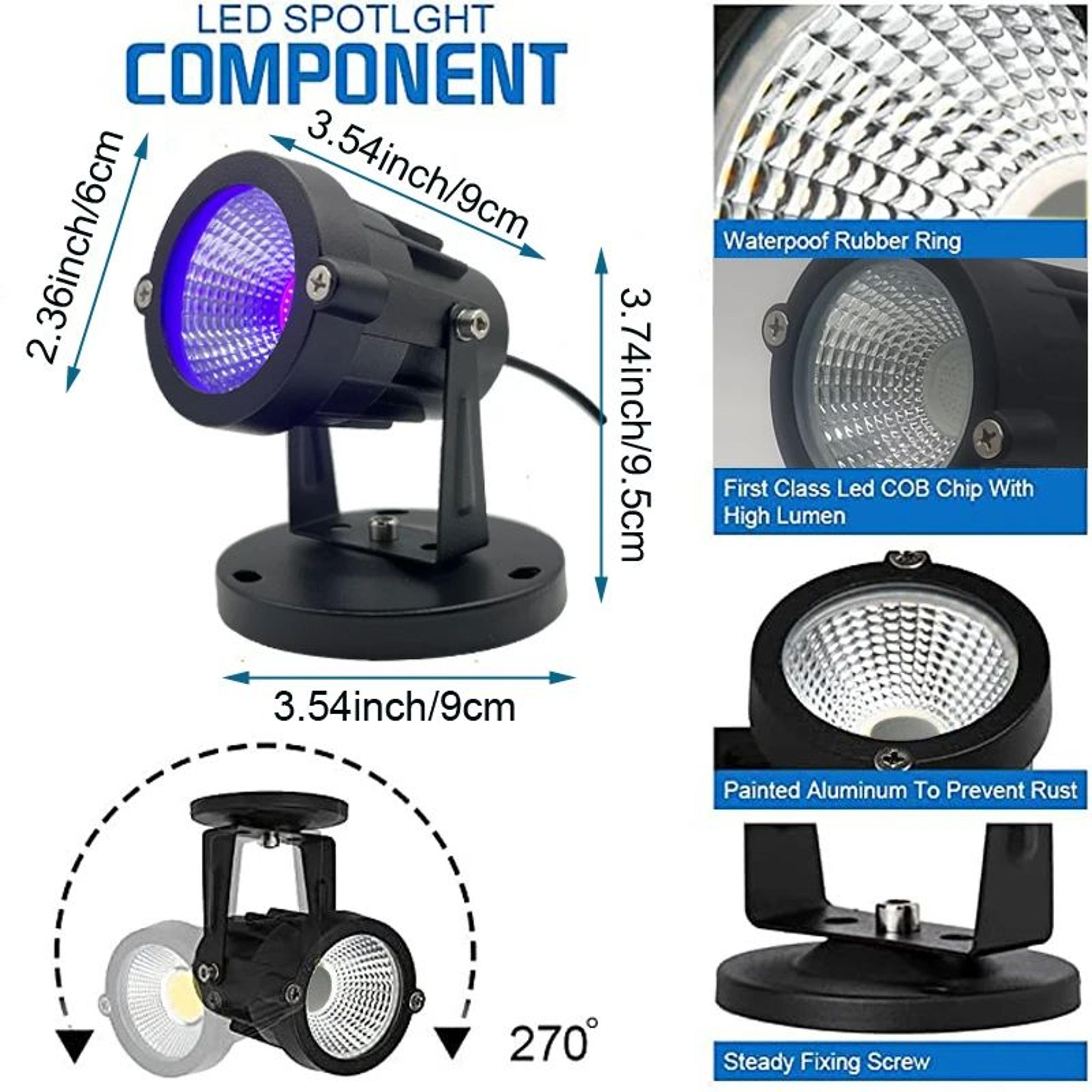 405nm uv led spotlight – 10w usb blacklight with on off switch for resin 3d print curing, halloween & party decoration