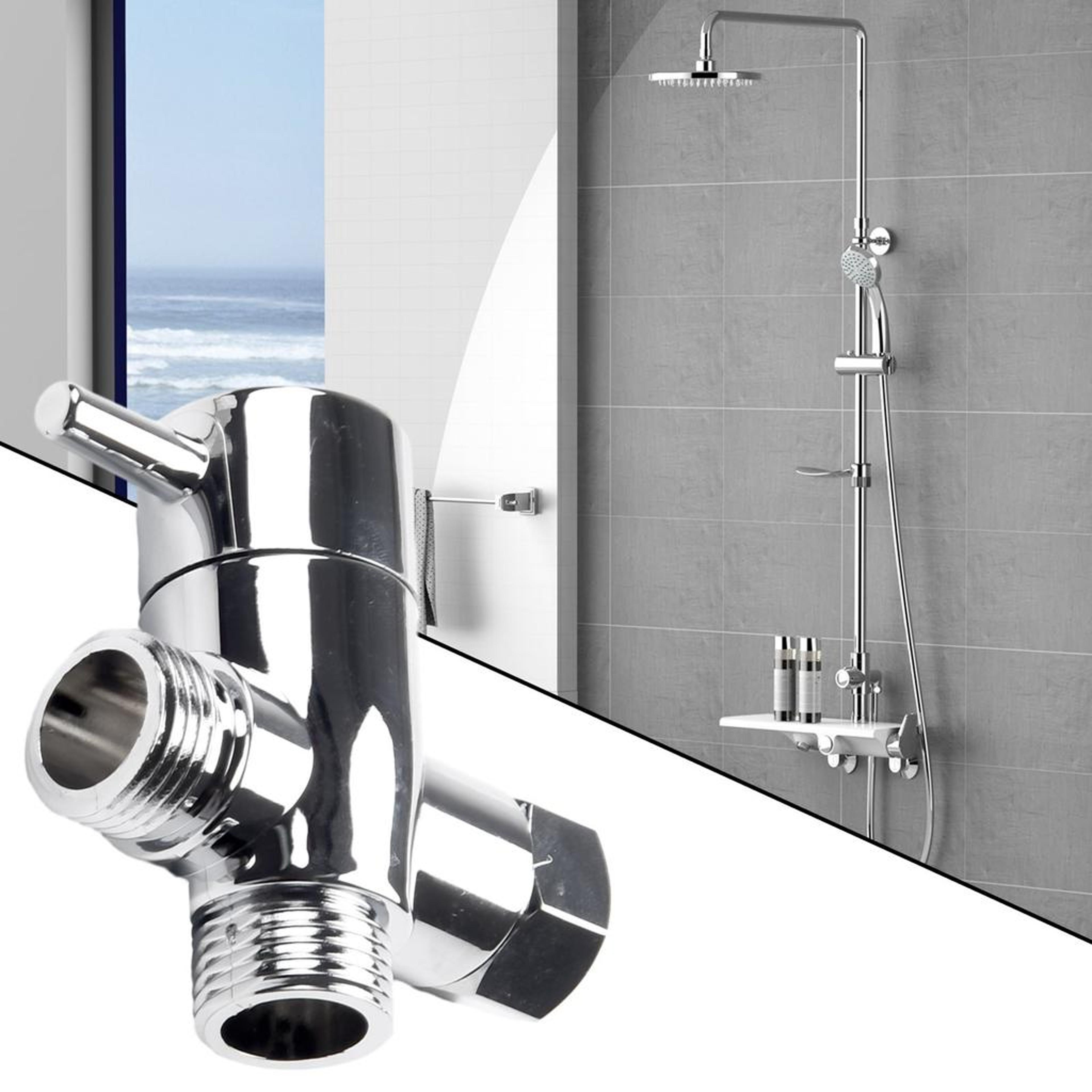 3Way Shower Diverter Valve G12  Universal TripleFunction Switch Adapter For Handheld  Fixed Shower