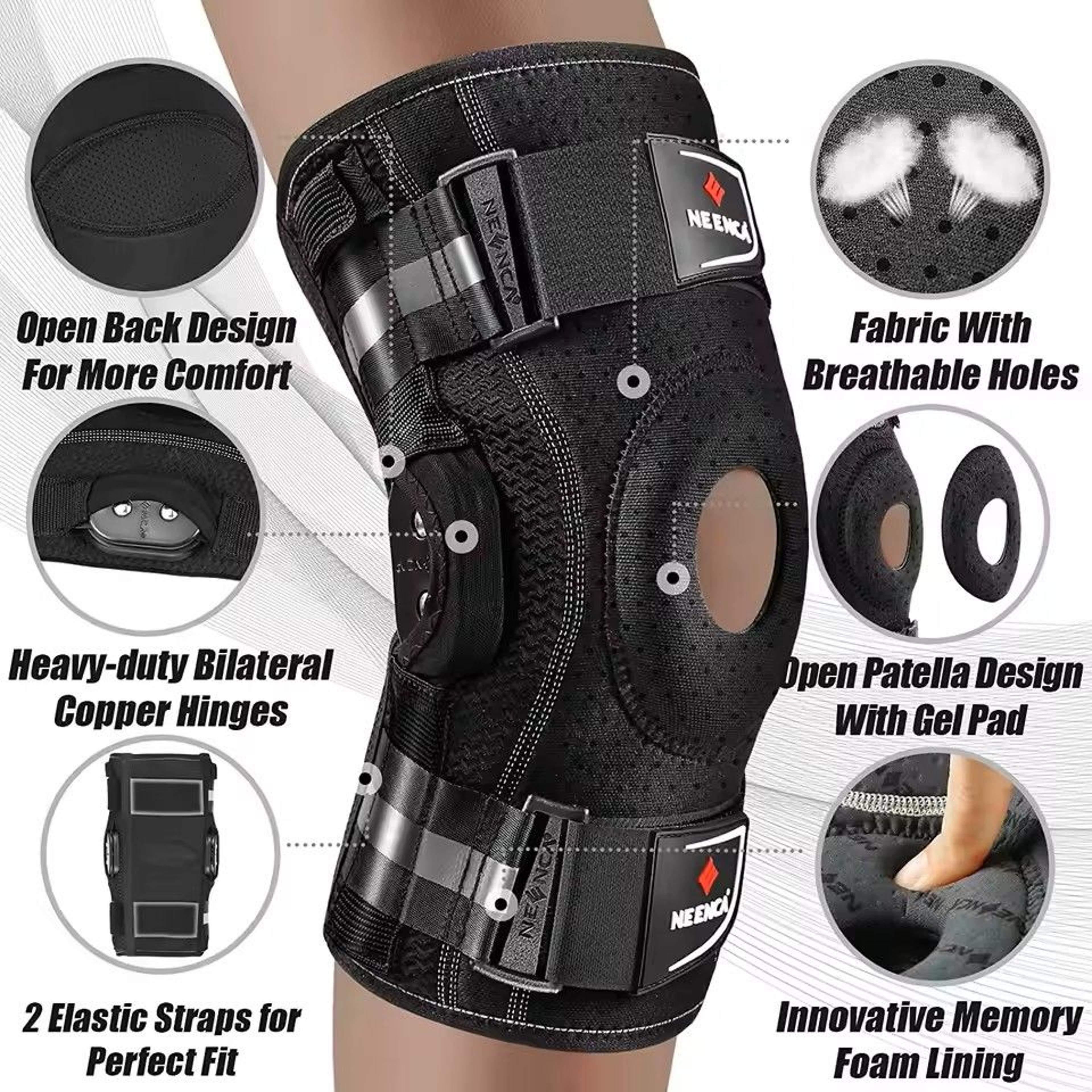 NEENCA Hinged Knee Brace With Side Stabilizers For Pain Relief And Joint Support 2
