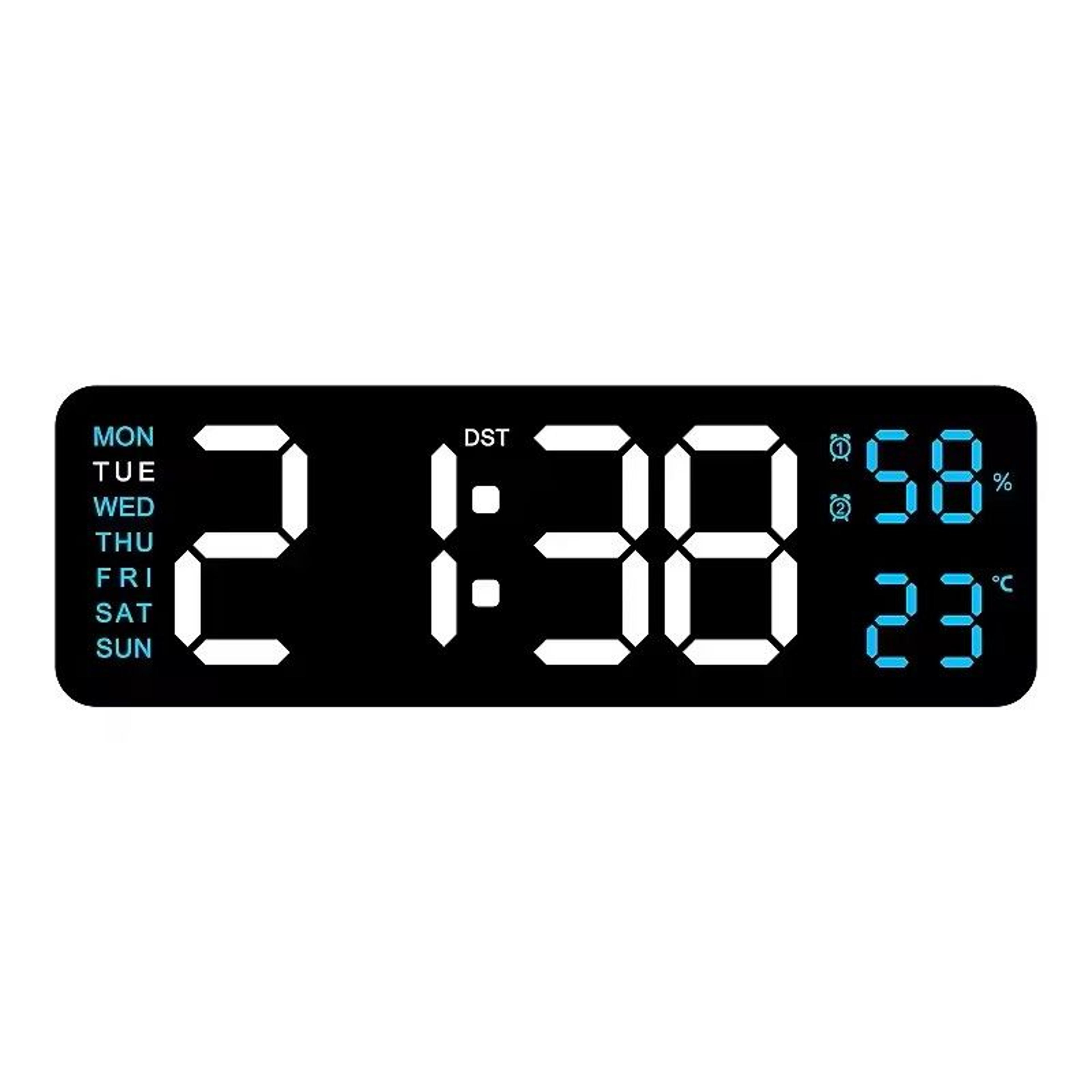 Large 9Inch USB LED Clock With Auto Dimmer 6
