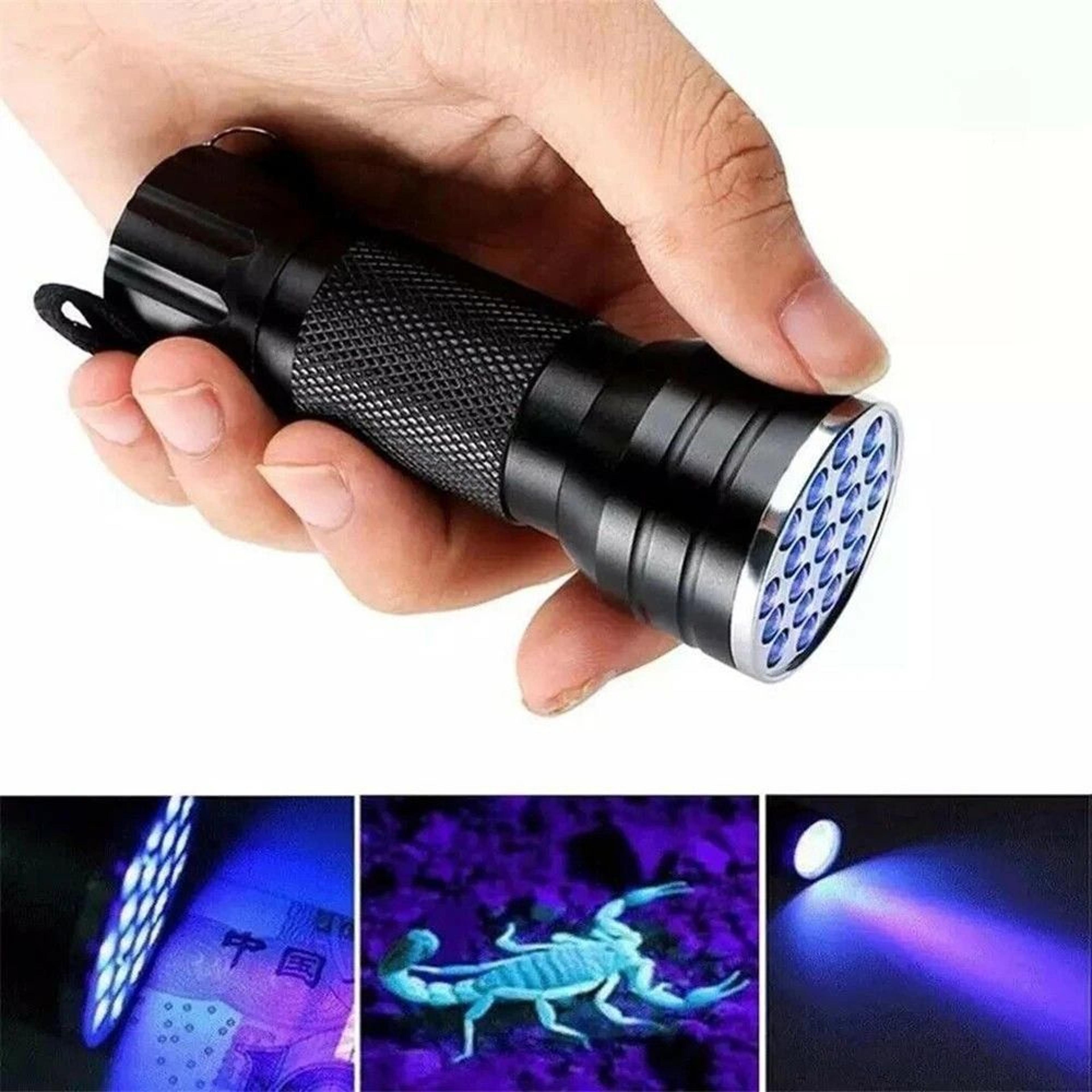 Portable 21 LED UV Ultraviolet Flashlight Blacklight 395 NM Mini Torch 1