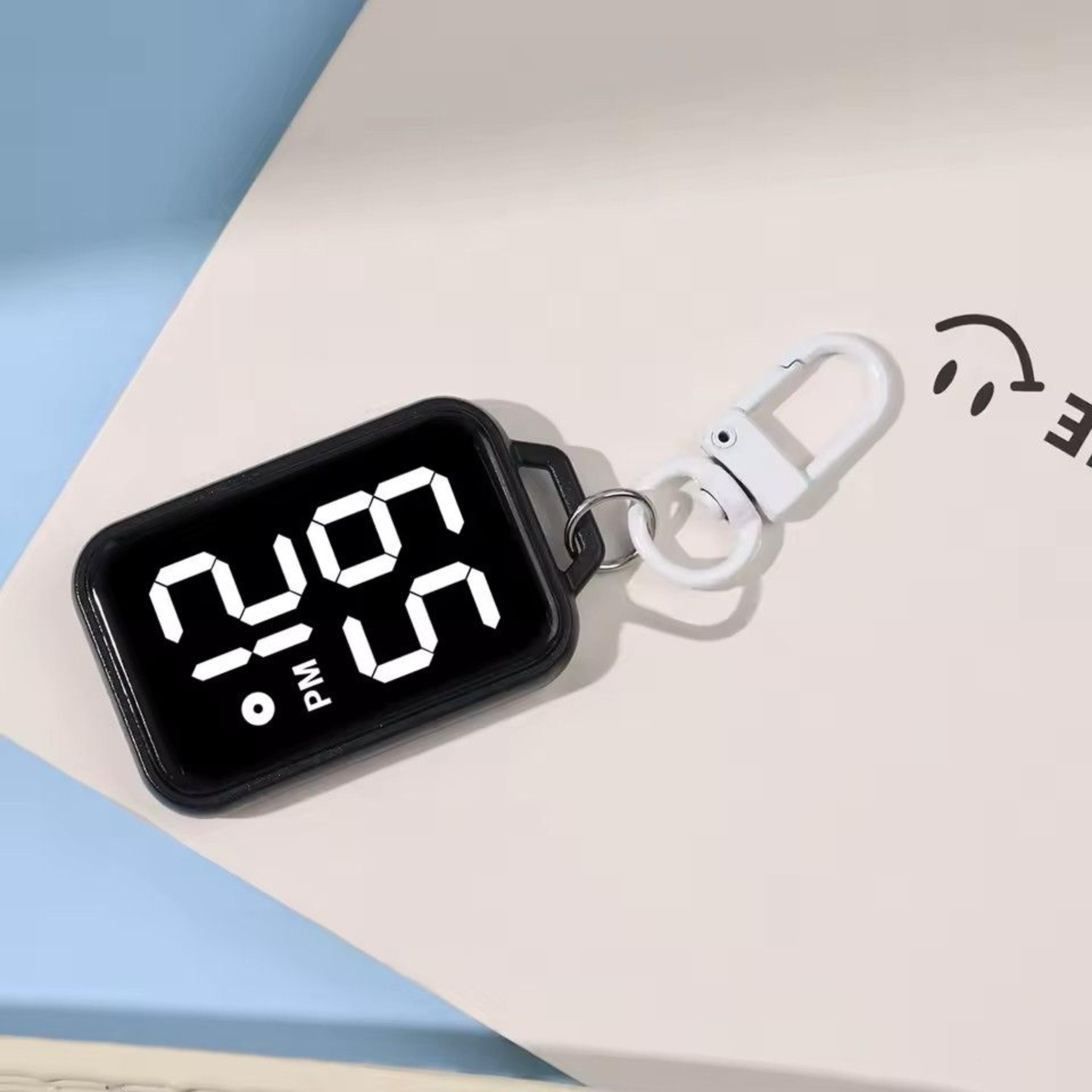 LED Keychain Digital Watch Mini Pocket Timepiece For Students And Backpacks 6
