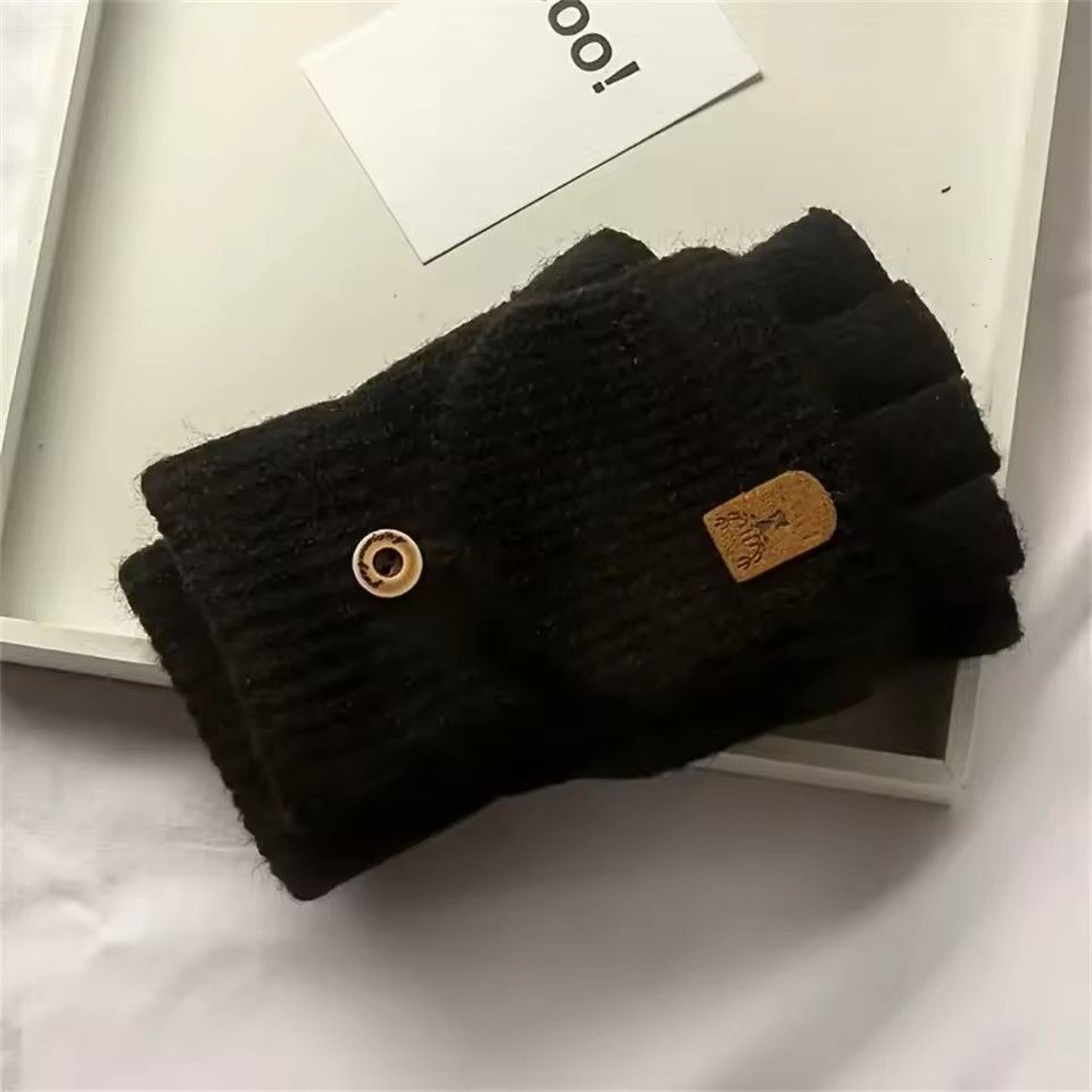 Winter Half Finger Flip Gloves Warm Knitted Windproof Gloves For Men And Women 16