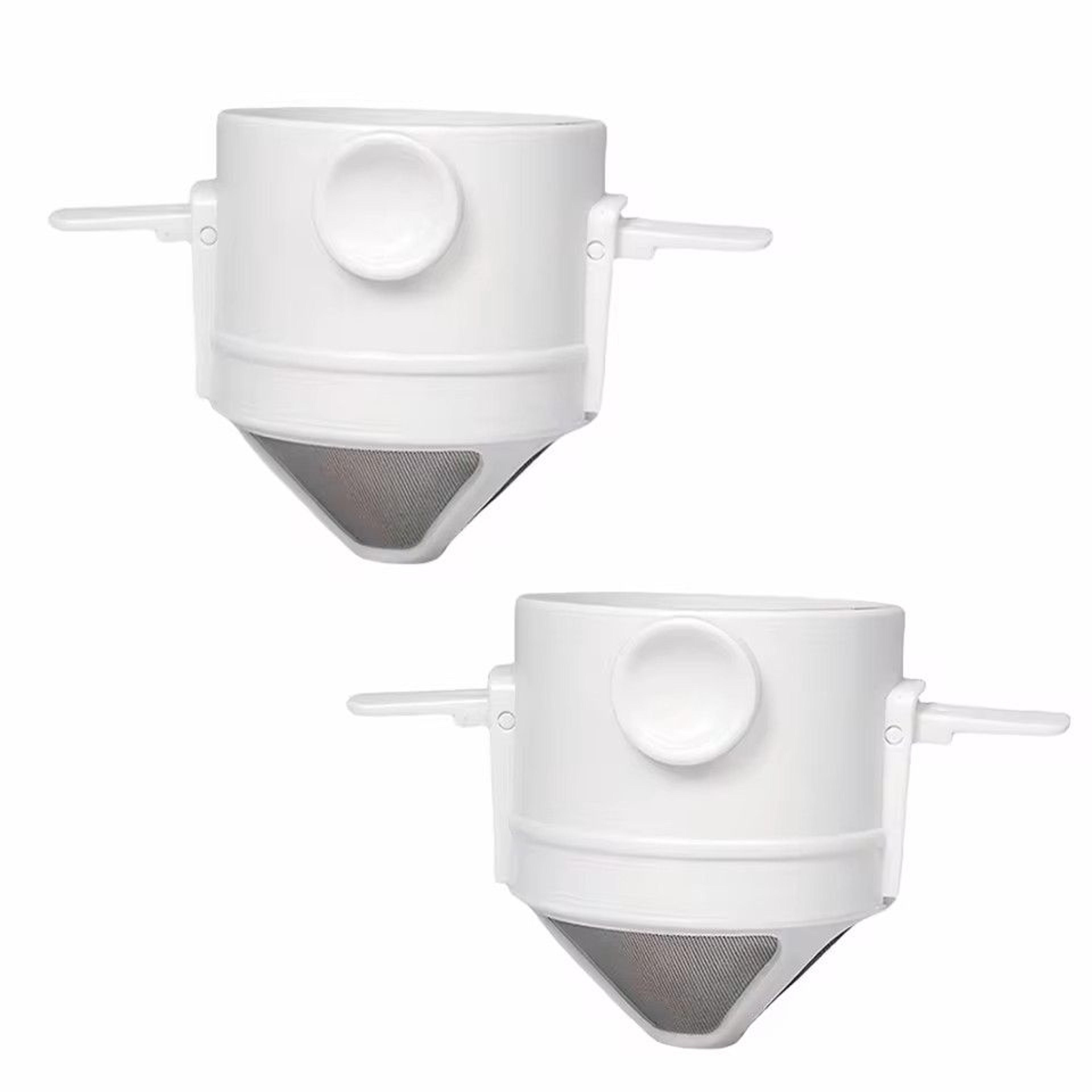 Folding Stainless Steel Coffee Dripper Filter Set With Ear Hook For Hand Pour Over Brewing 8