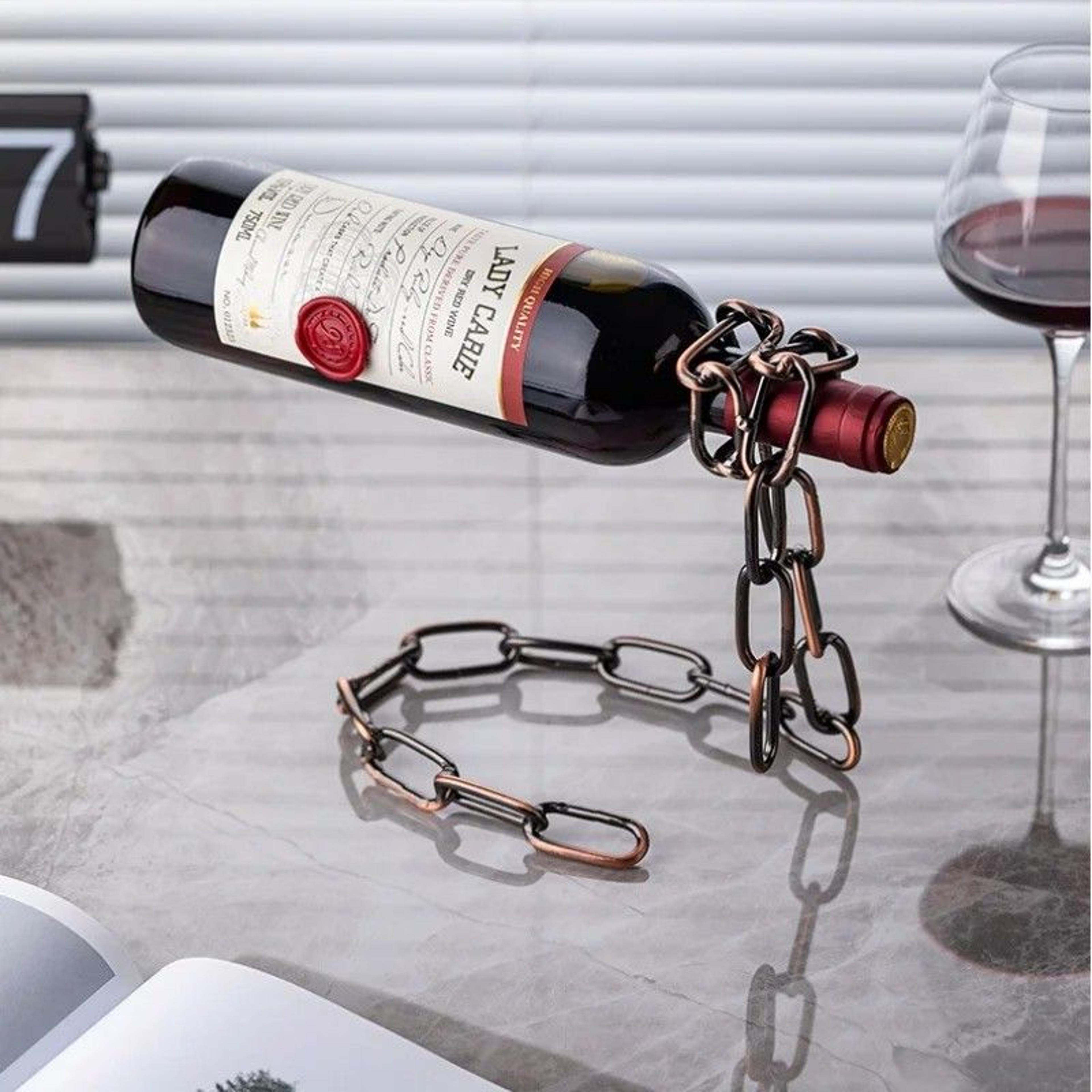 Creative Rope Wine Bottle Holder Snake Chain Suspension Display Rack For Home Decoration 3