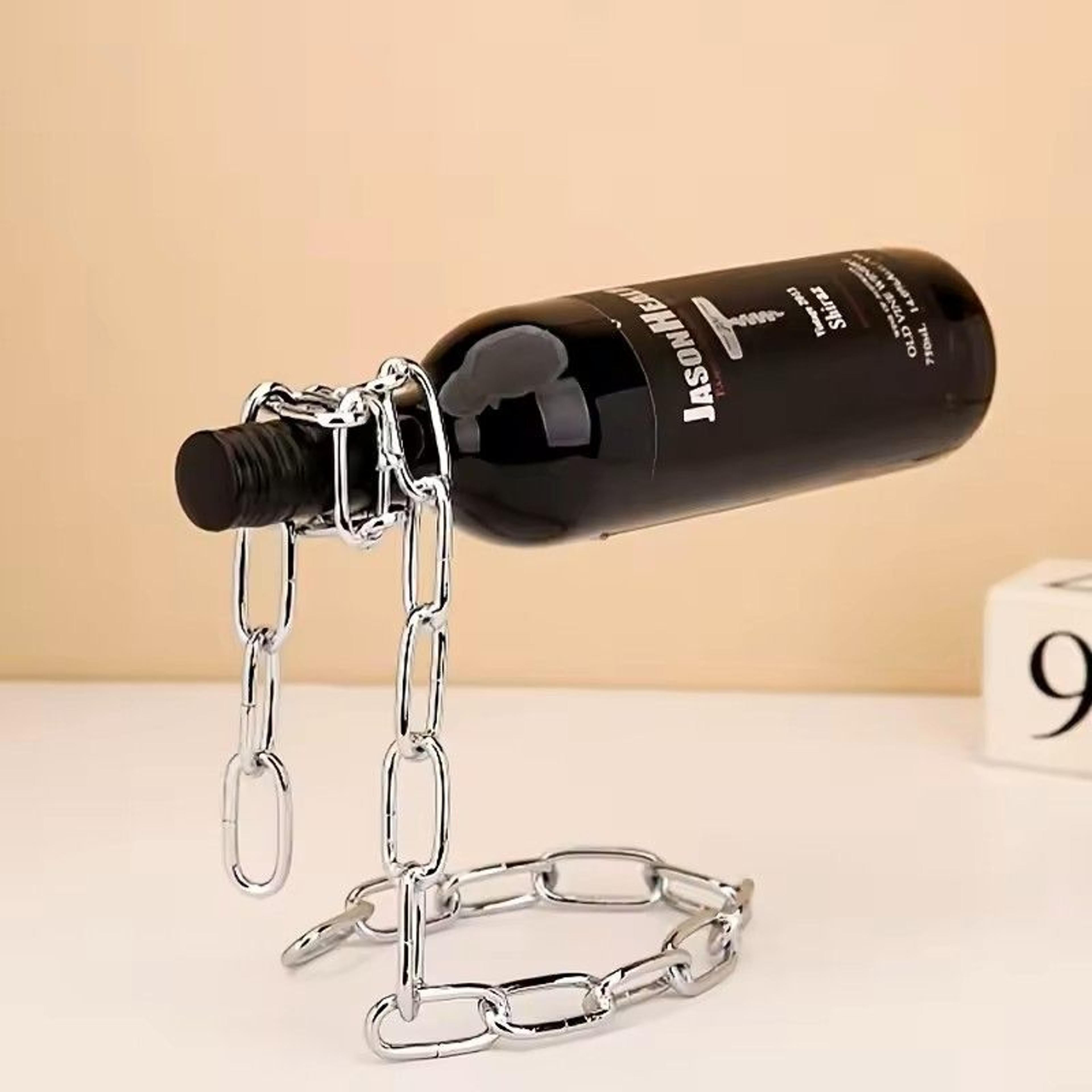 Creative Rope Wine Bottle Holder Snake Chain Suspension Display Rack For Home Decoration 4