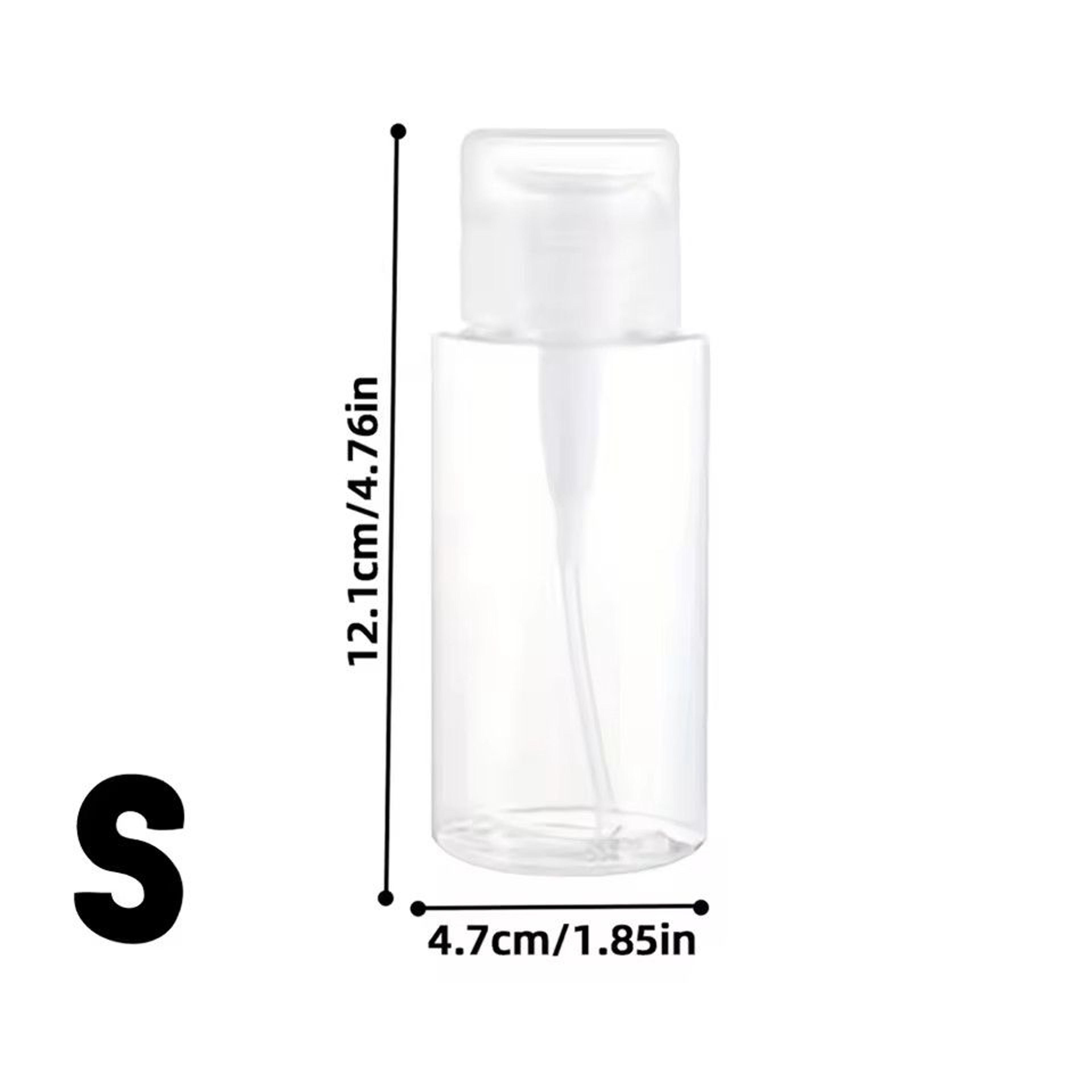 Transparent PushDown Pump Bottle  Refillable Dispenser For Makeup Nail Polish Remover  Travel Use 14
