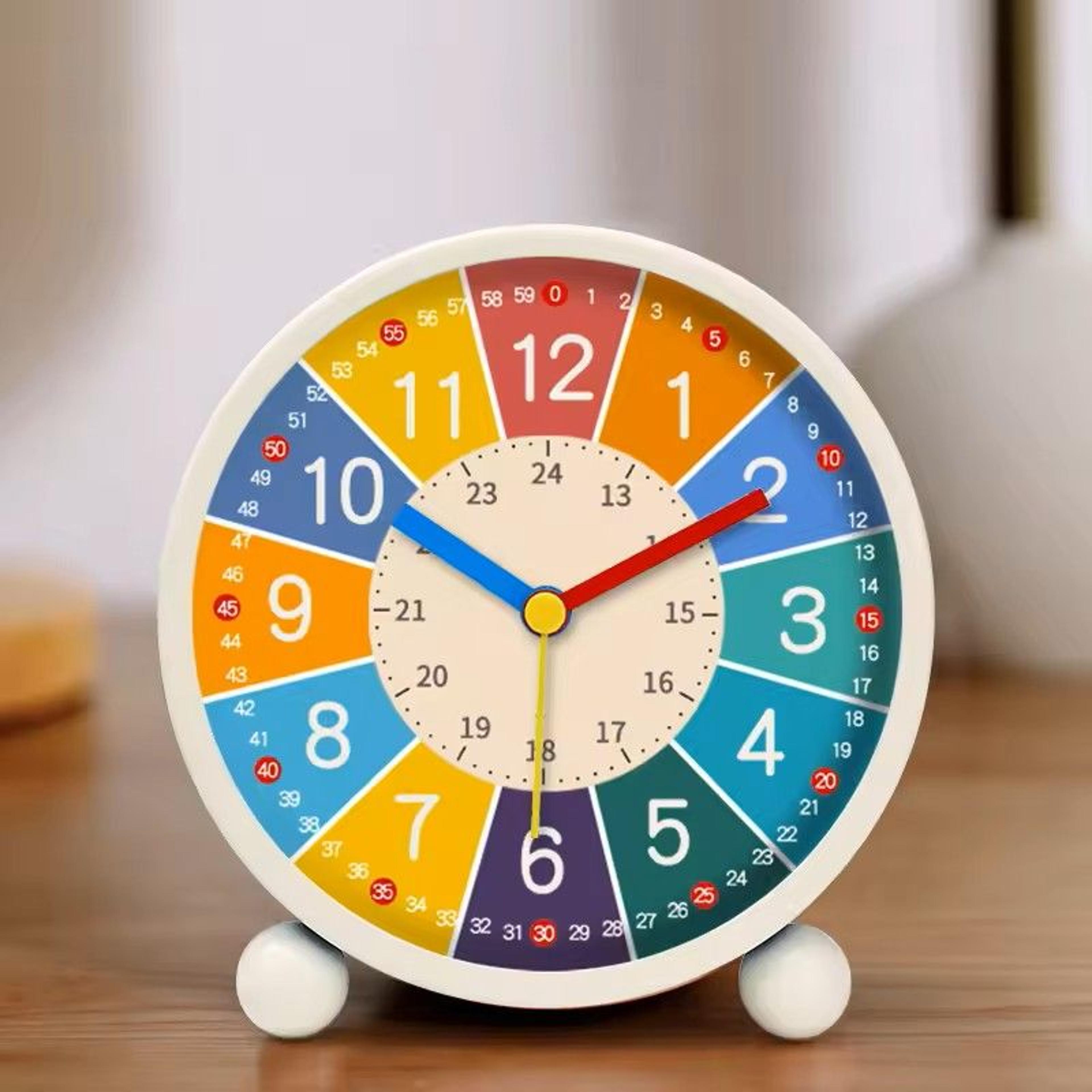 Kids Early Learning Alarm Clock Silent Desktop Clock For Bedroom Or Study Room 0