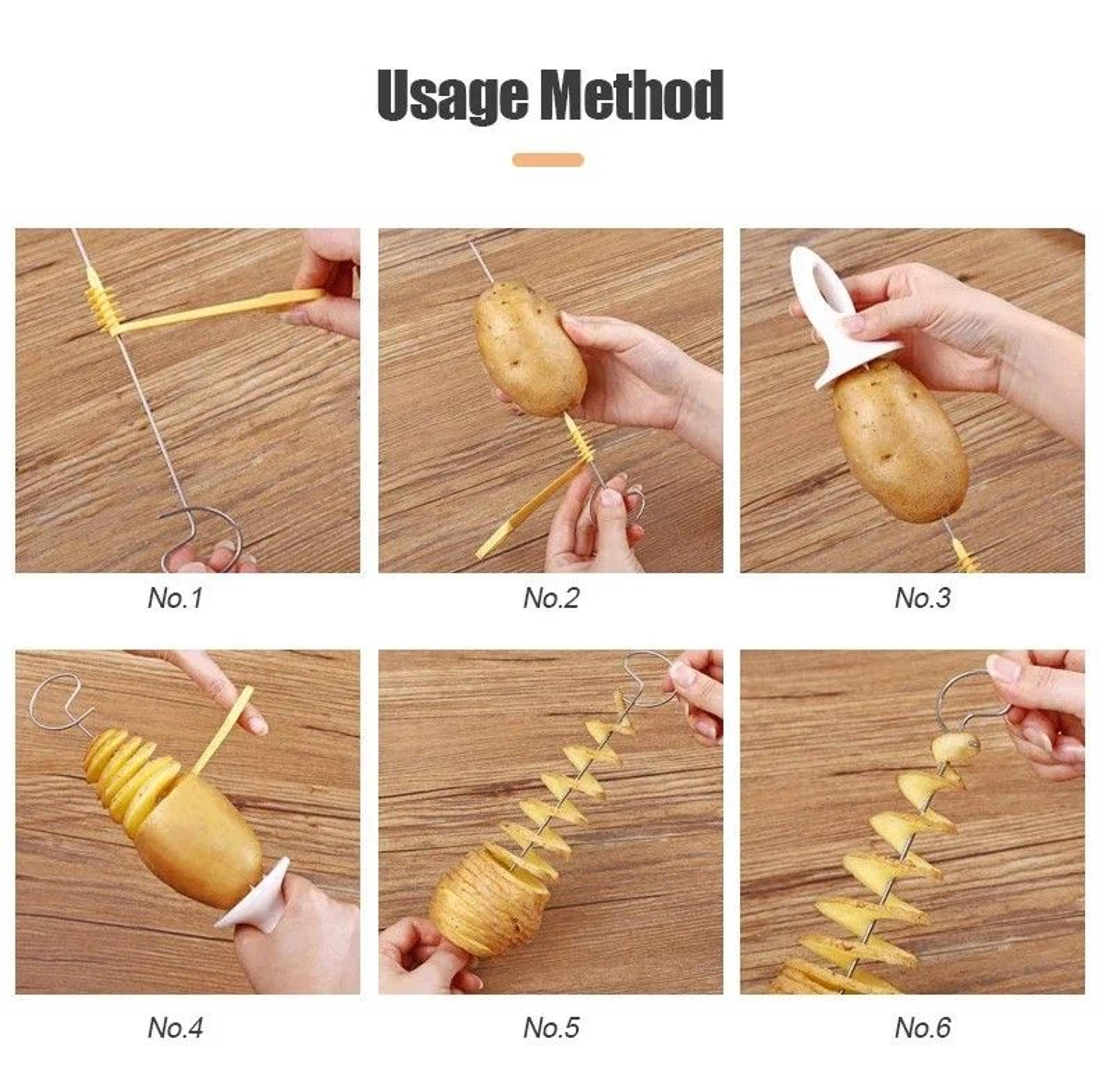 Whirlwind Potato Spiral Cutter  Potato Tower Maker  Vegetable Spiral Slicer  Creative Kitchen Gadge 1