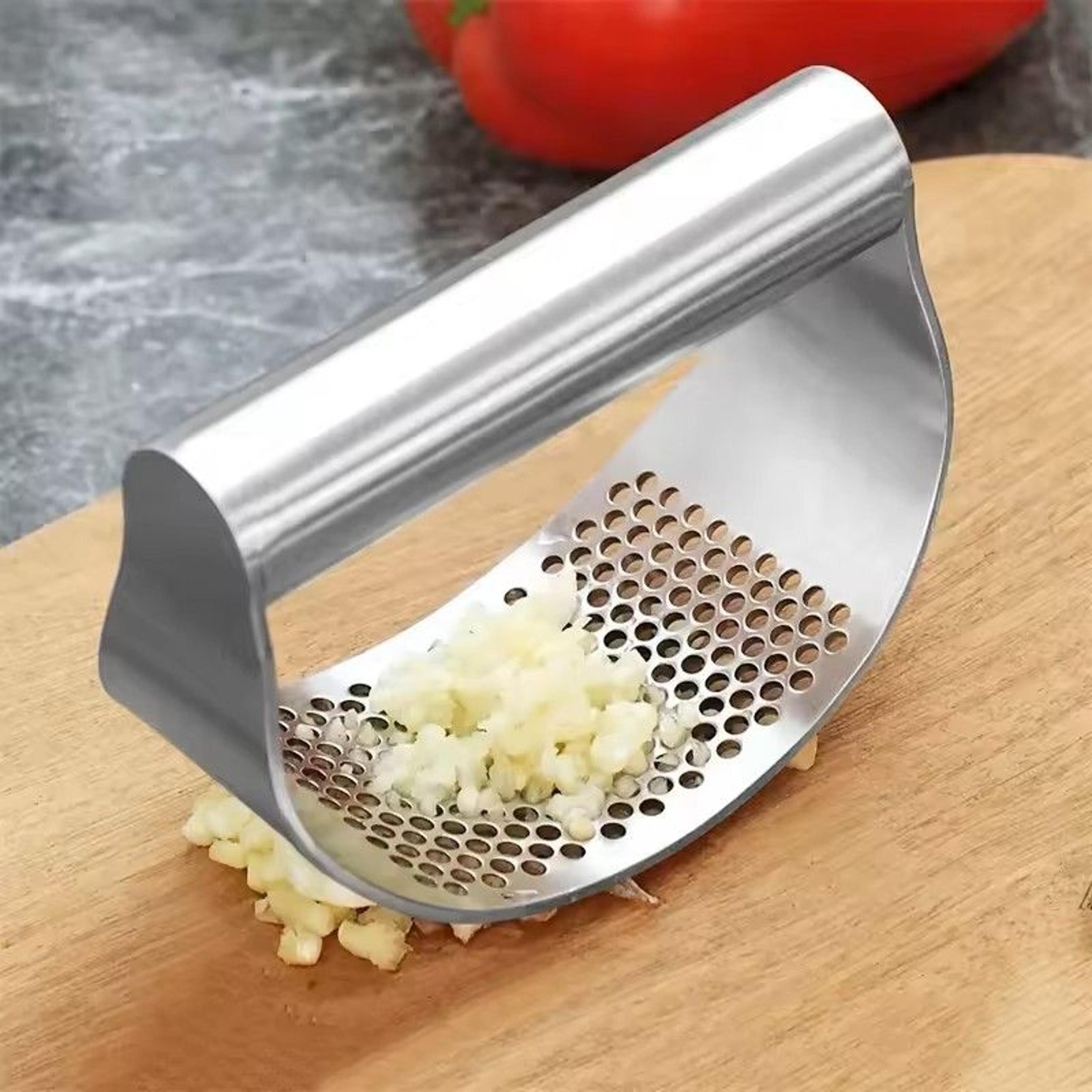Upgraded Stainless Steel Garlic Press Rocker Manual Garlic Ginger Crusher And Mincer Kitchen Tool 0