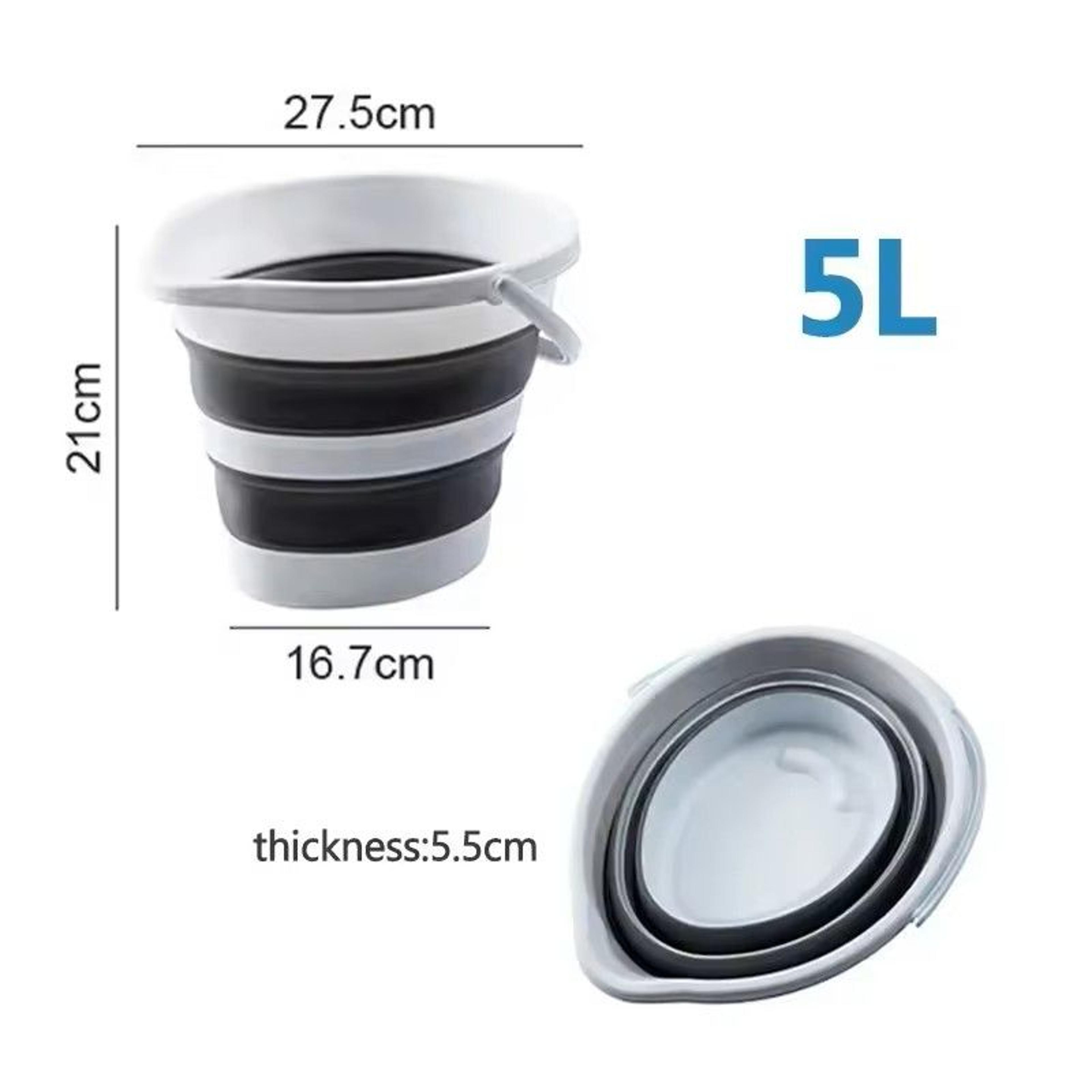 Portable Folding Bucket Silicone Foldable Basin For Camping Outdoor Washing And Car Cleaning 5L 10L 13