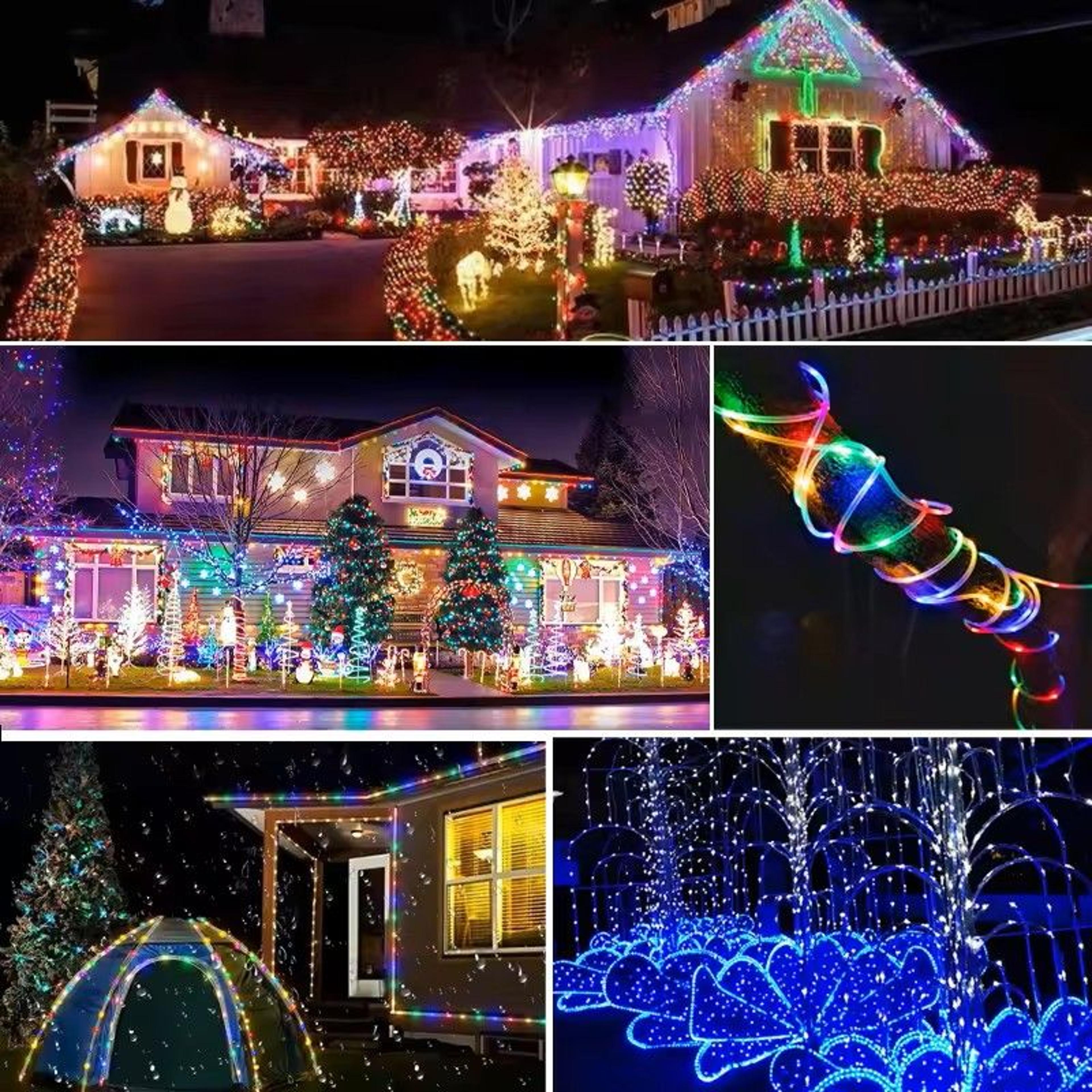Solar LED Rope Lights For Outdoor Garden 8