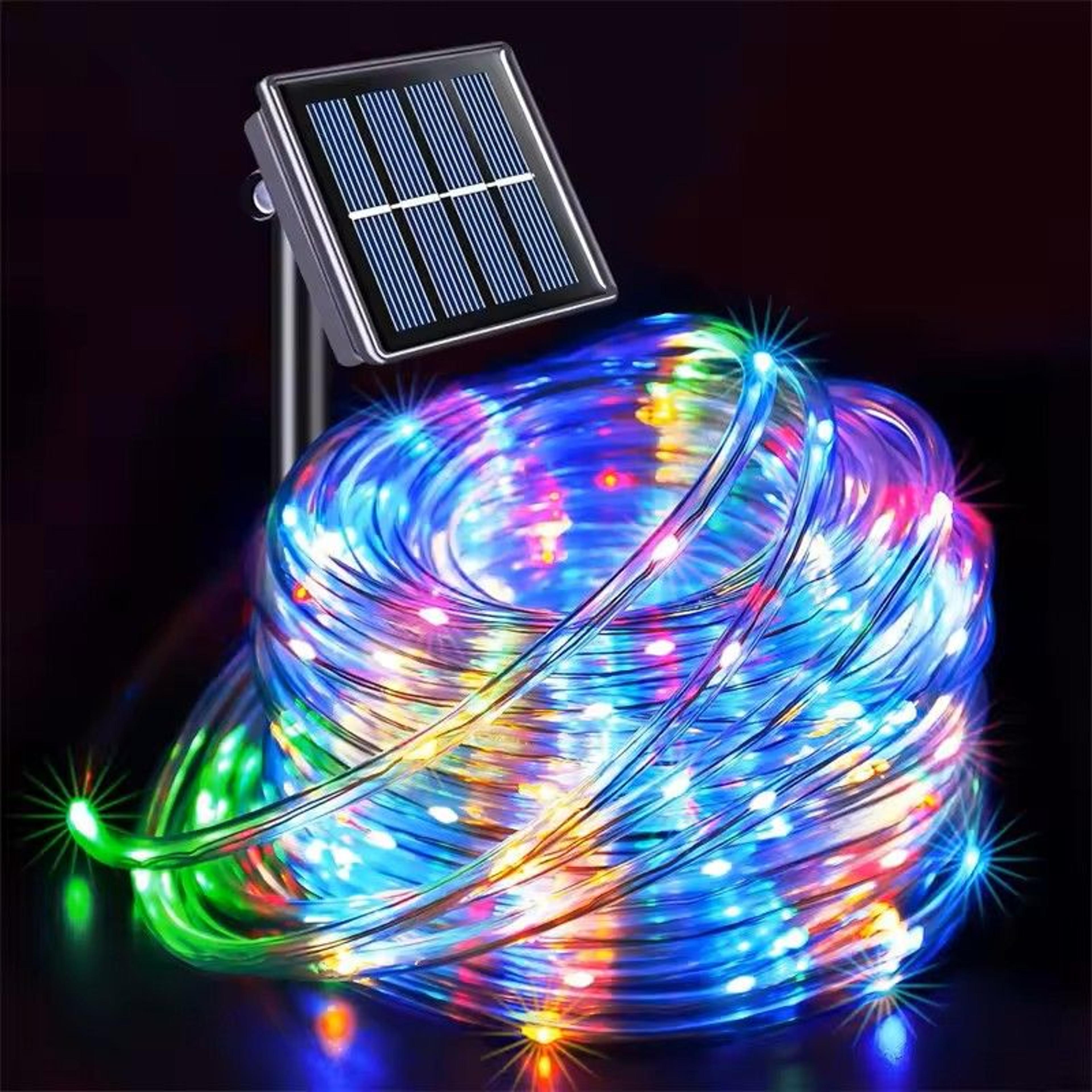 Solar Tube Rope String Lights For Outdoor Decor 8