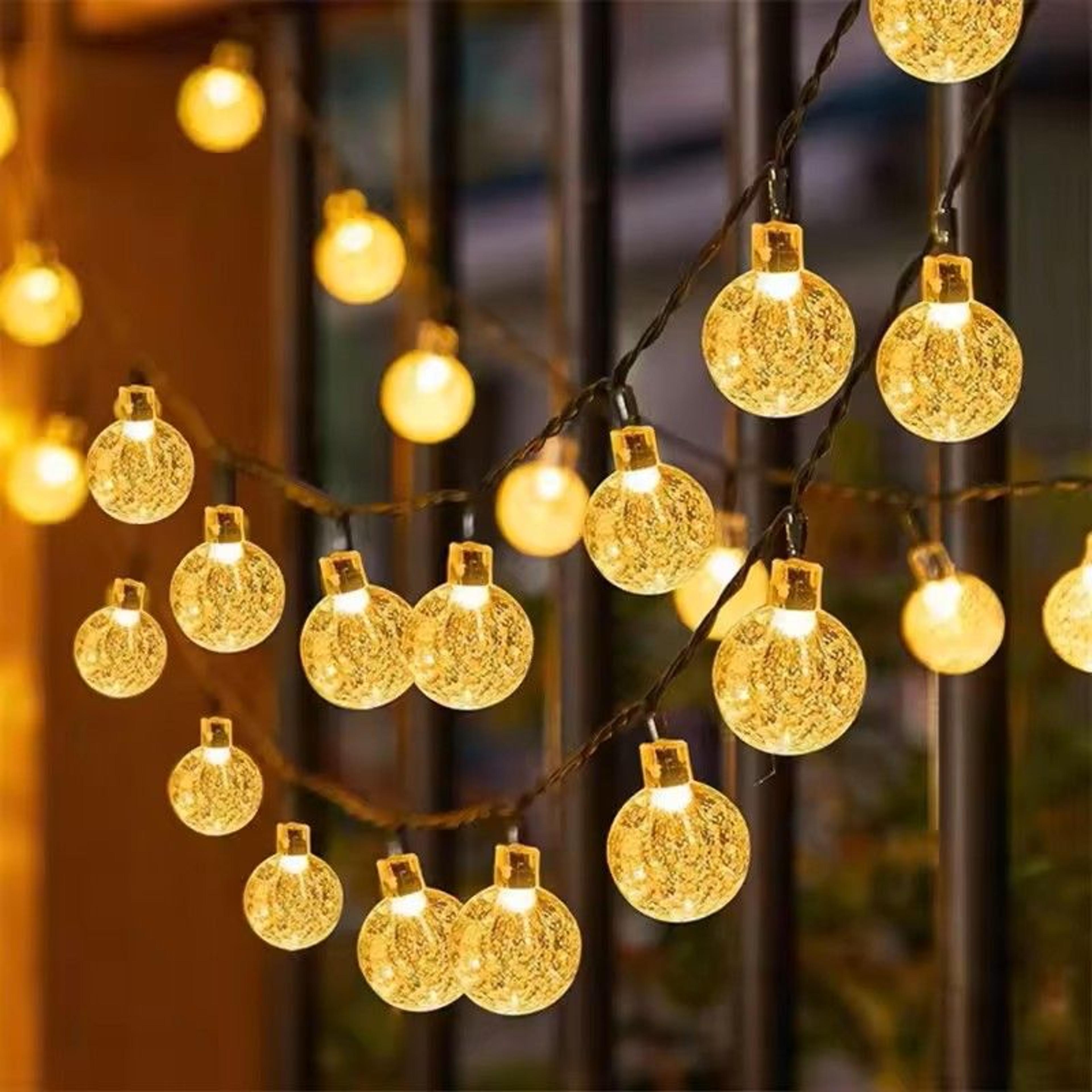 Solar Bubble String Lights For Outdoor Decor 3