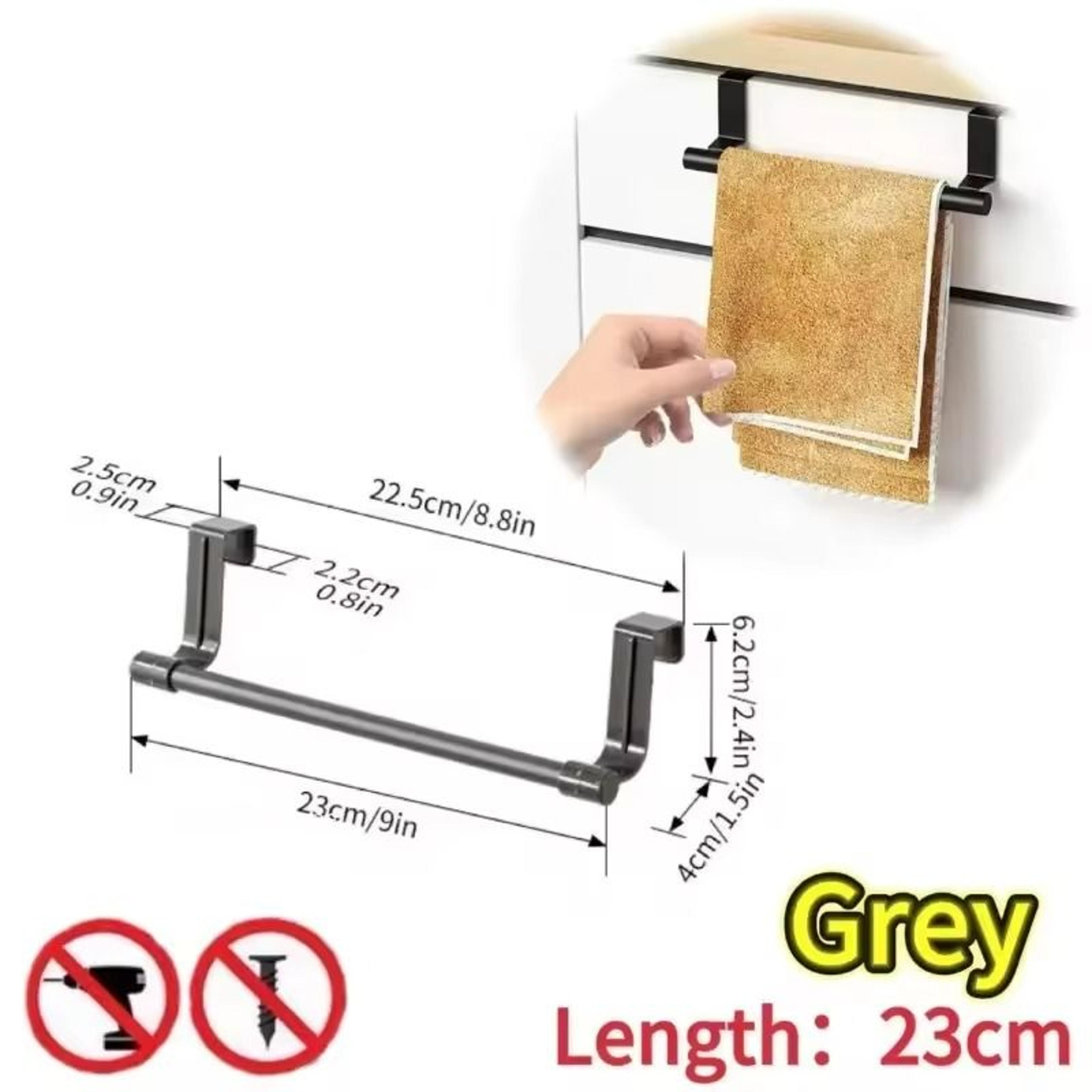 WallMounted Kitchen Towel Rack  NoDrill SpaceSaving Dishcloth Holder 7