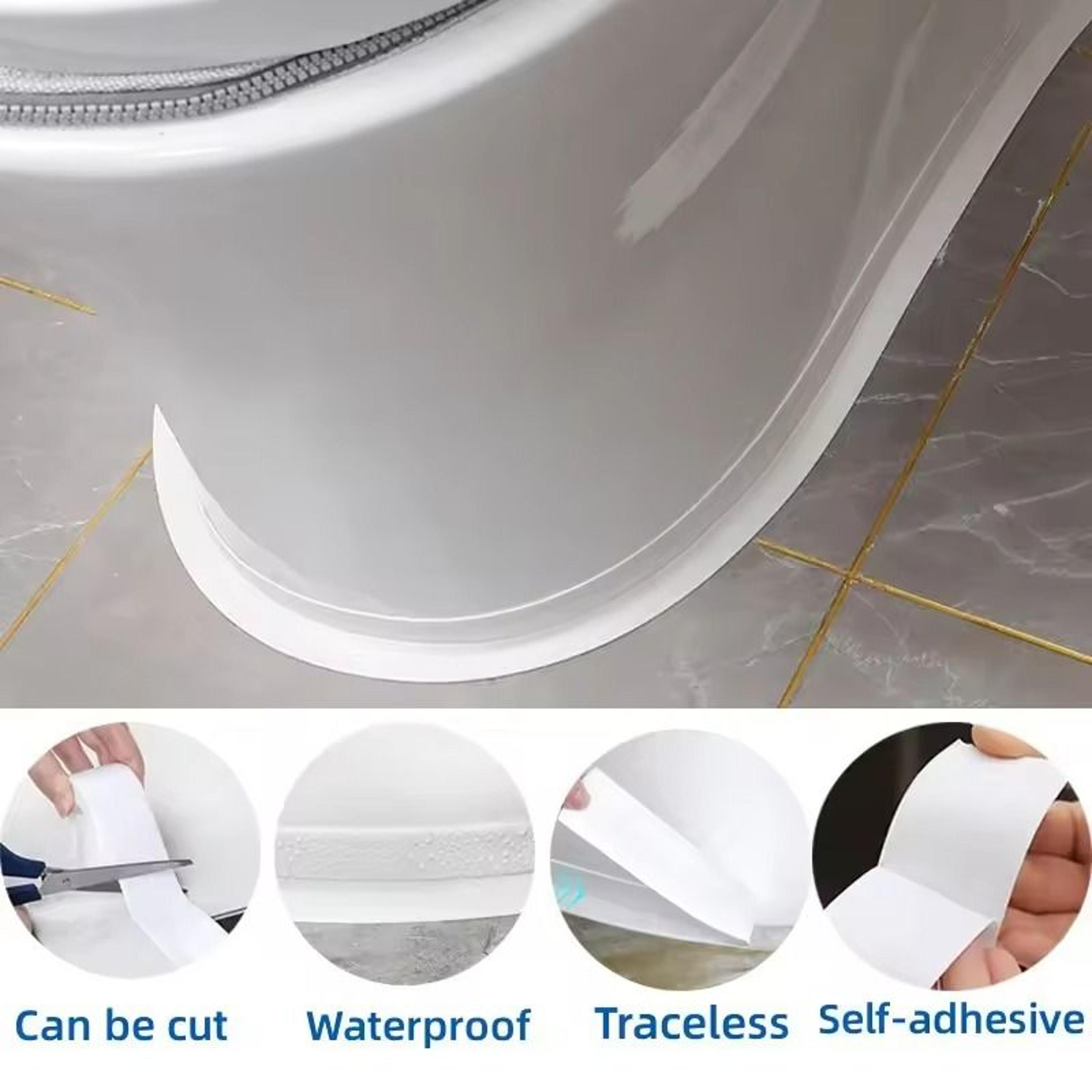 SelfAdhesive PVC Caulk Sealing Tape  Waterproof Kitchen  Bathroom Edge Strip 3