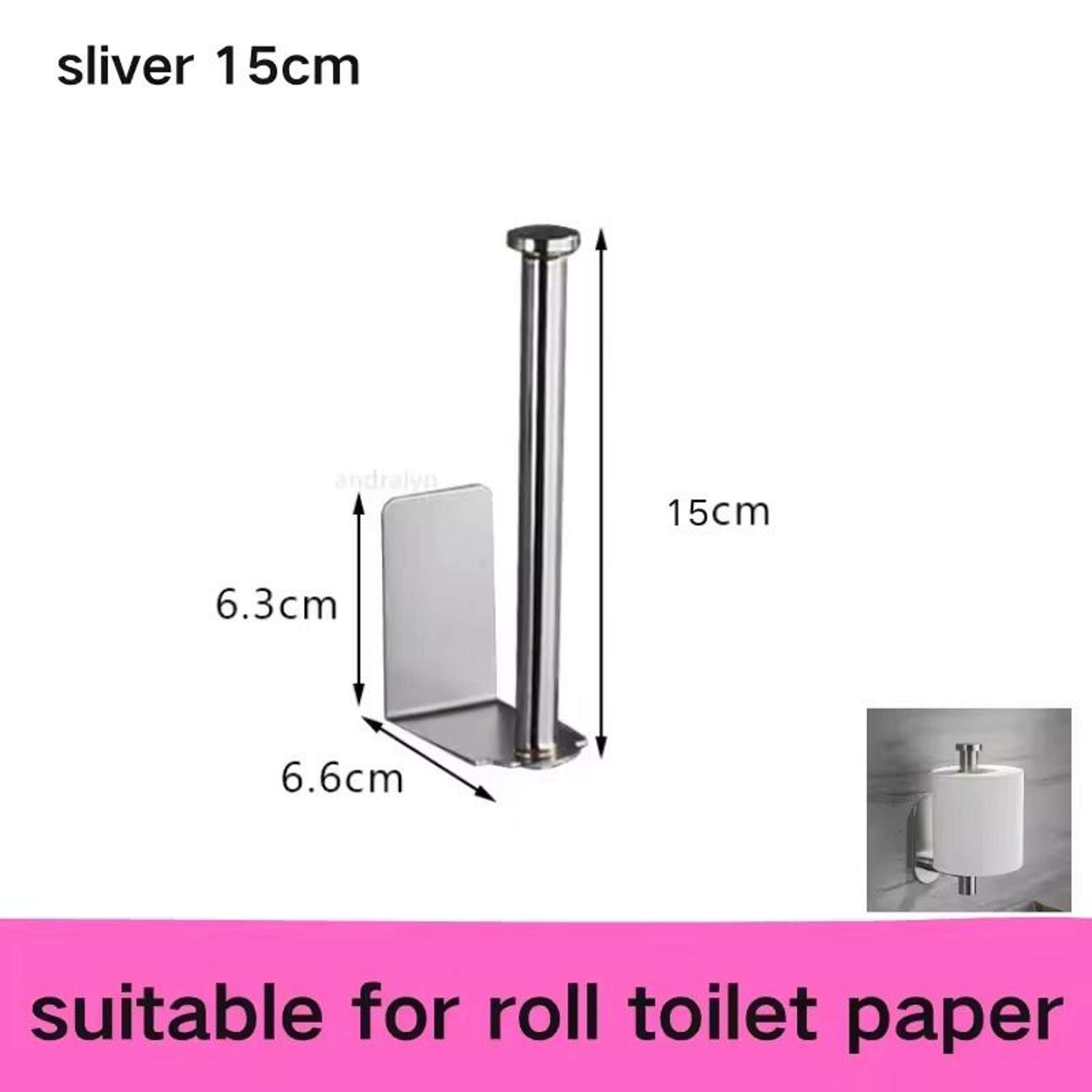 Stainless Steel SelfAdhesive Paper Towel Holder  NoDrill Toilet  Kitchen Roll Rack 13
