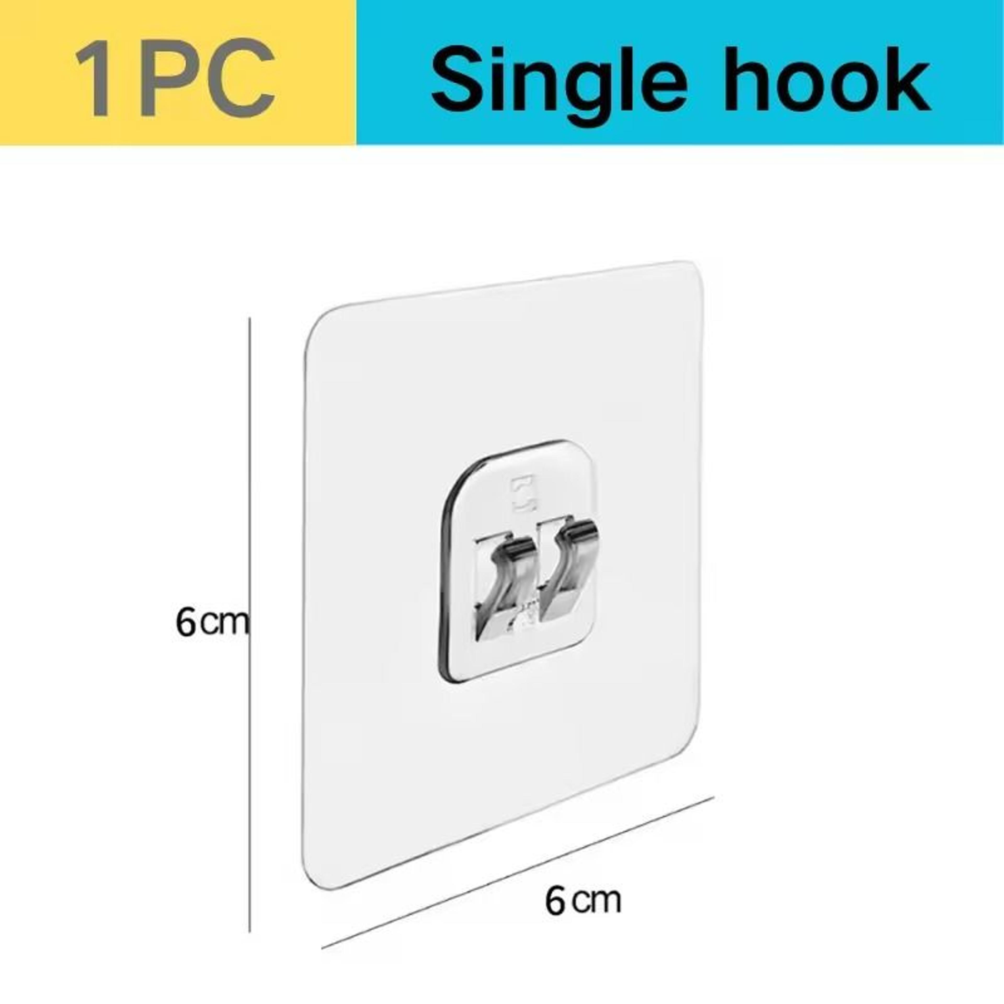 Transparent Adhesive Wall Hooks  Strong NoDrill Hangers For Kitchen  Bathroom 6