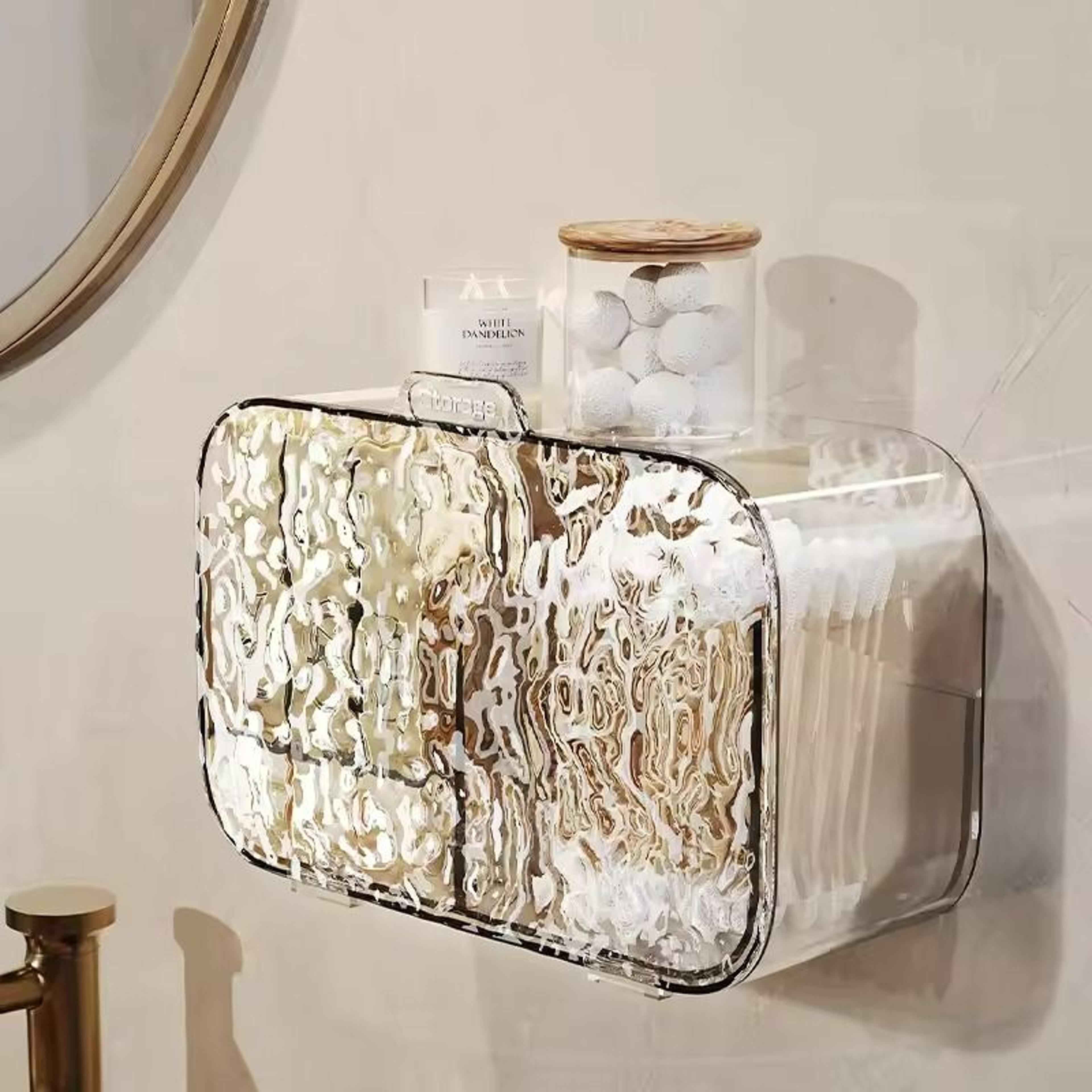 Multifunctional Glacier Pattern Makeup Organizer For Bathroom Storage 6