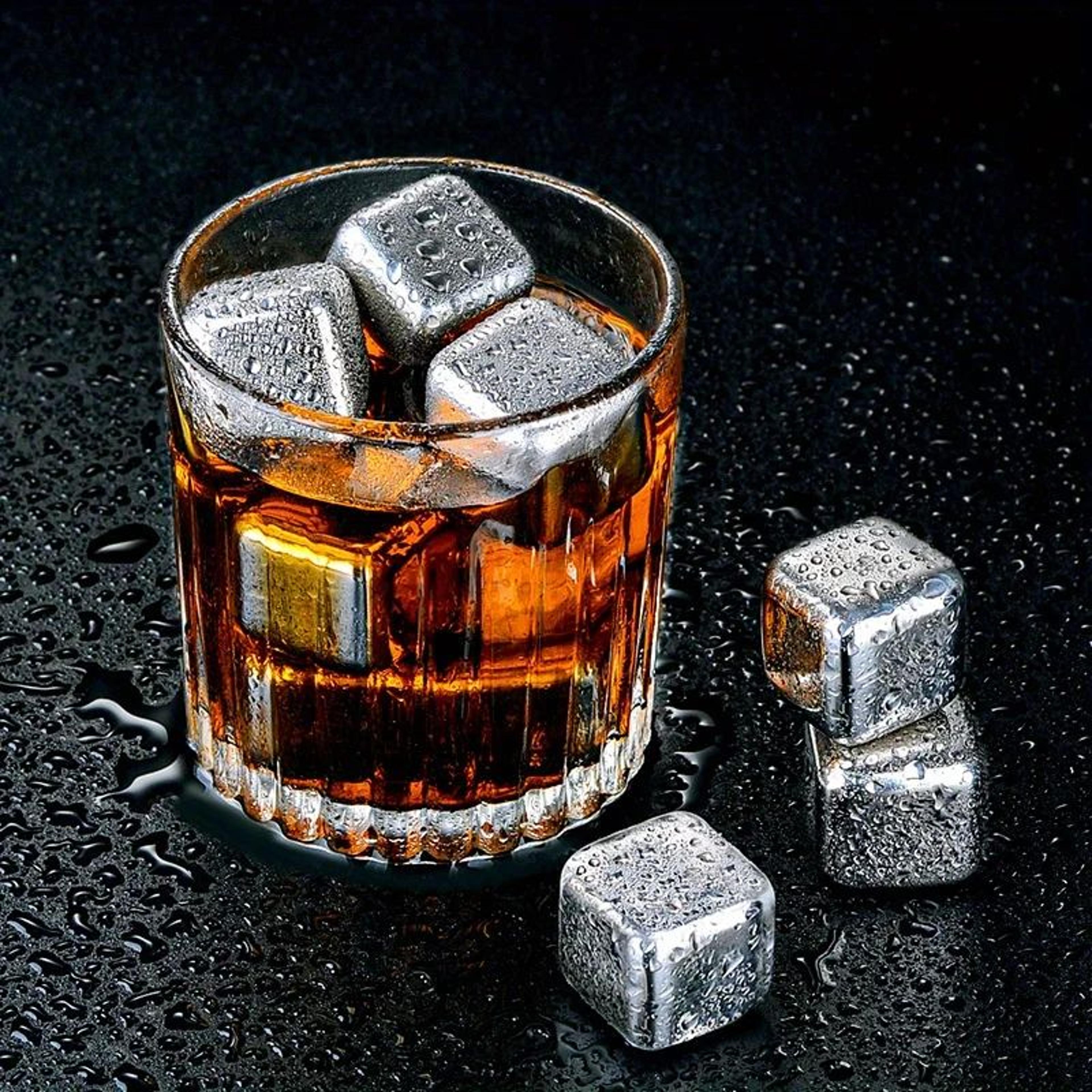 Stainless Steel Whiskey Stones  Reusable Ice Cubes For Whisky Beer  Wine 468 PCS 6
